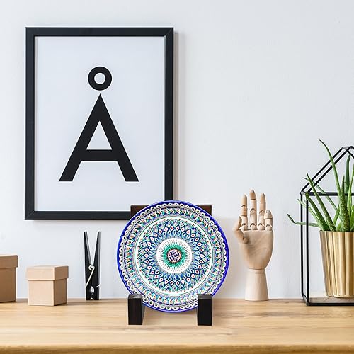 Miniatura 3 de 2 soportes de madera para exhibir, soporte de placa de 8 pulgadas, soporte de placa decorativo, soporte de placa, caballete de mesa marrón para