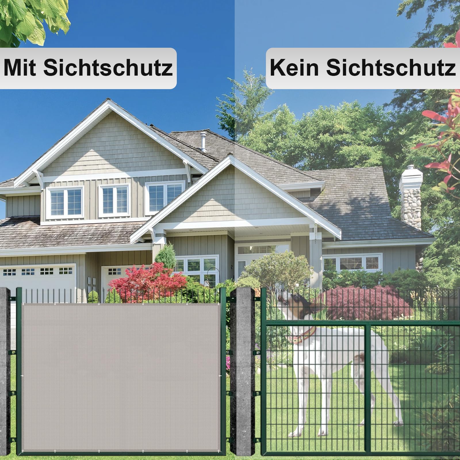 Balkon Sichtschutz 55x800cm In Taupe – 100% Privatsphäre Für Garten, Terrasse & Balkon | Inkl. Befestigungsmaterial