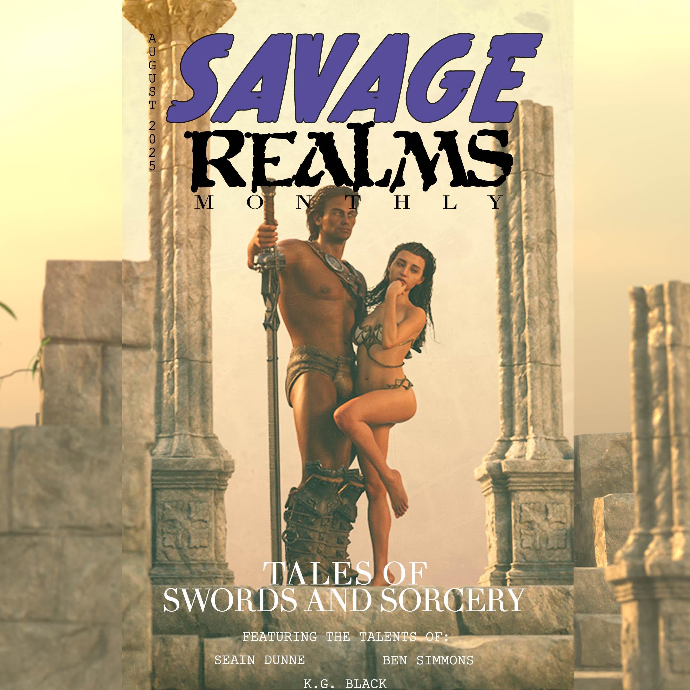 Cover art for Savage Realms Monthly, August 2025