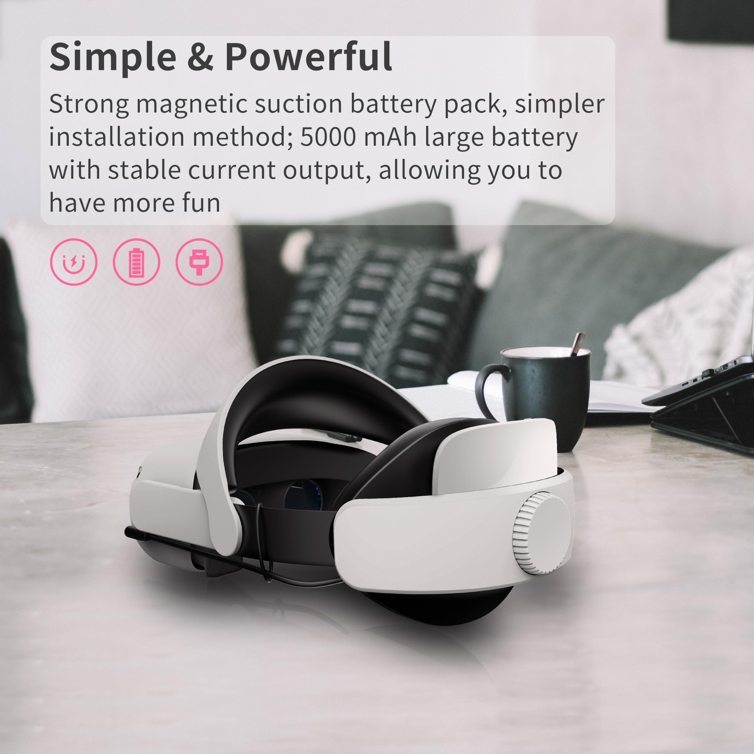 Amazon.com: Head Strap with Battery for Oculus Quest 2, Meta Quest