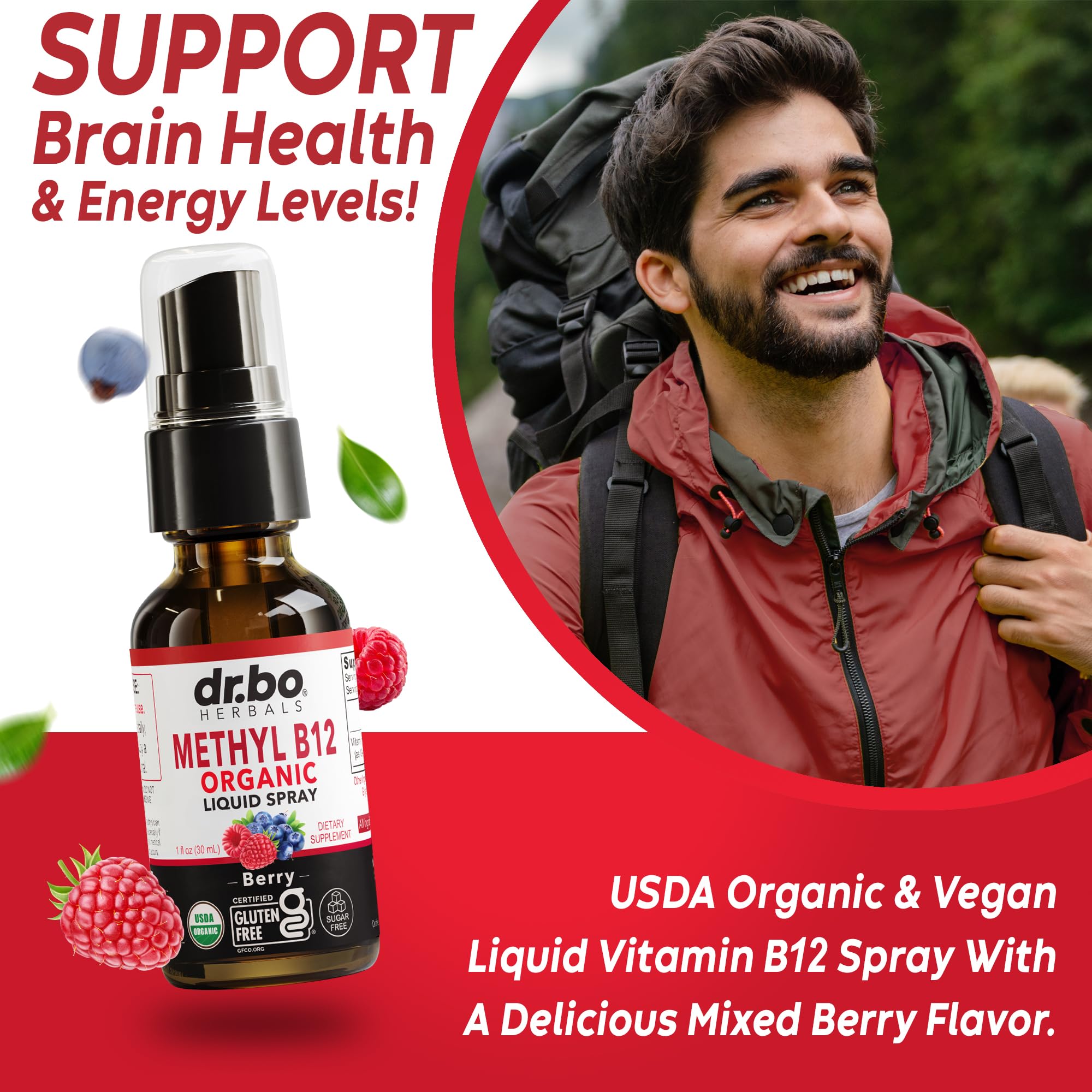Vitamin B12 Liquid Spray Drops - Organic Liquid B12 Vitamins for Women, Men, Kids & Energy, Vegan Sublingual Methyl B 12 Spray Supplement - Organic Pure Methylcobalamin Vit B 12 Drops Vitamins 1 Fl Oz — Amazon image 3