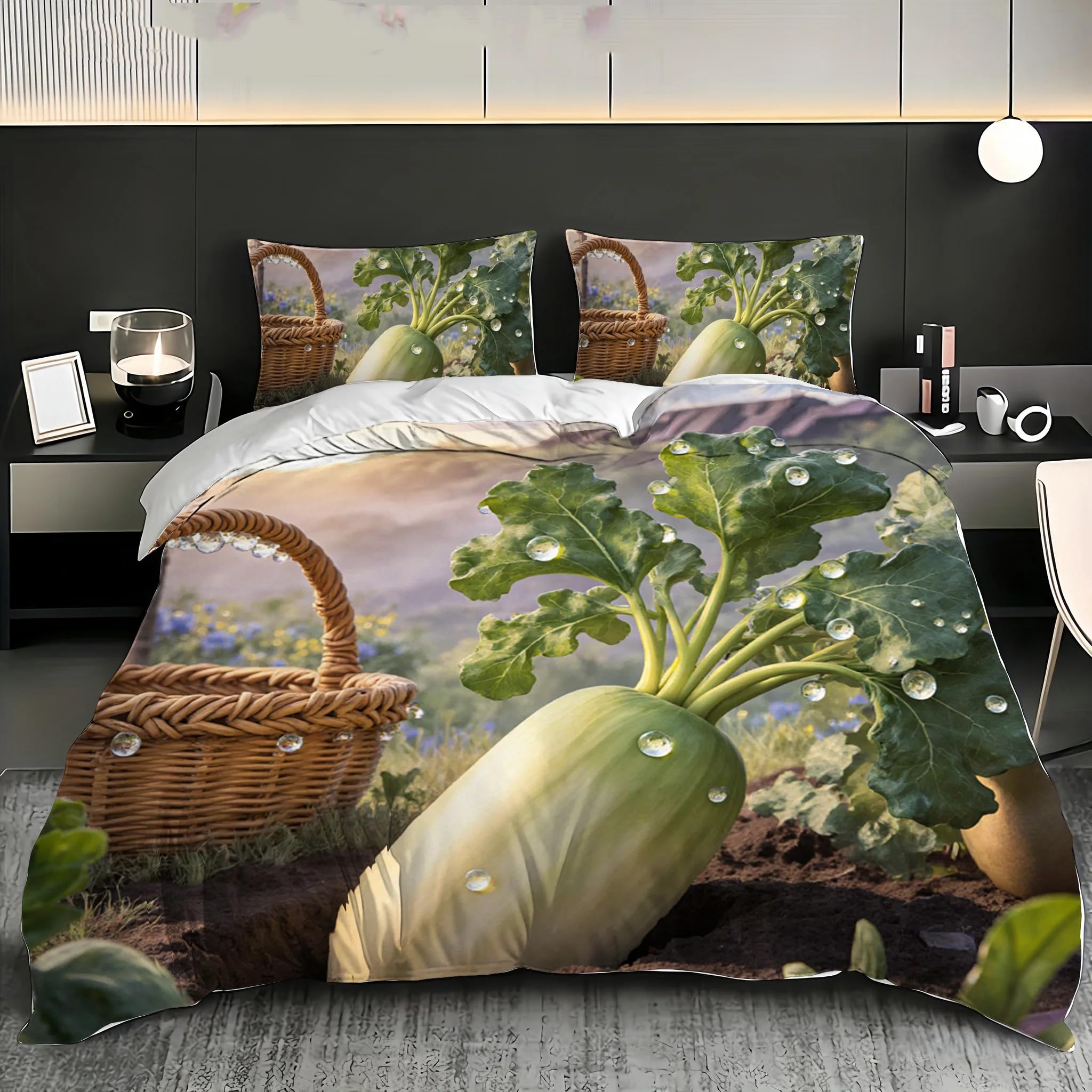 Housse de couette 140x200 microfibre supérieure parure douce et respirante