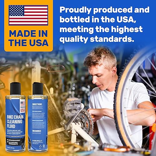 Miniatura 6 de Líquido de limpieza de cadenas y componentes de bicicletas, desengrasante de cadena de 16 onzas funciona en cuestión de minutos, fabricado en