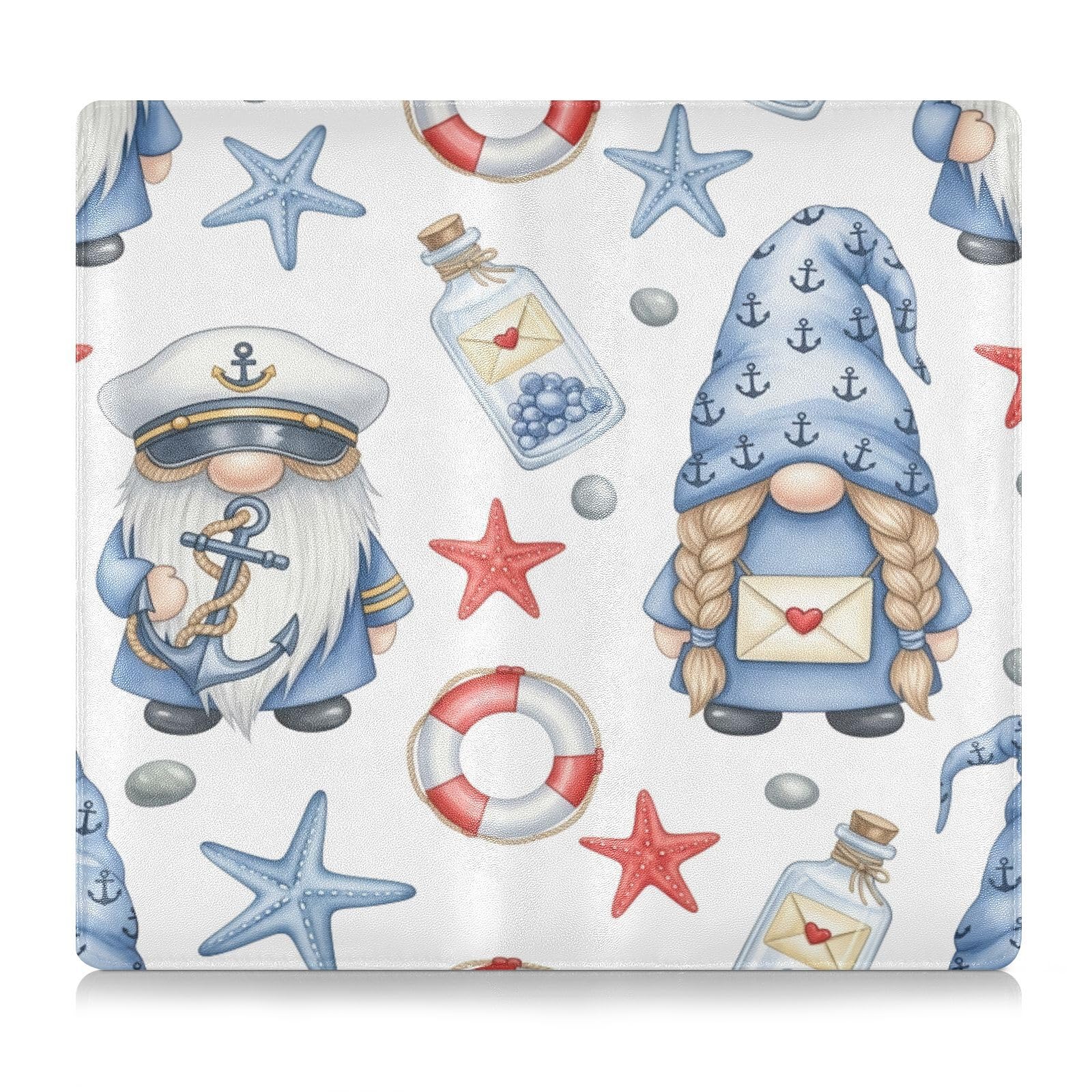 BURSTDDY Starfish Gnome Leather Car Registration and Insurance Holder,Registration and Insurance Card Holder Glove Box Car Organizer Car Document Holder for Cards, Driver License