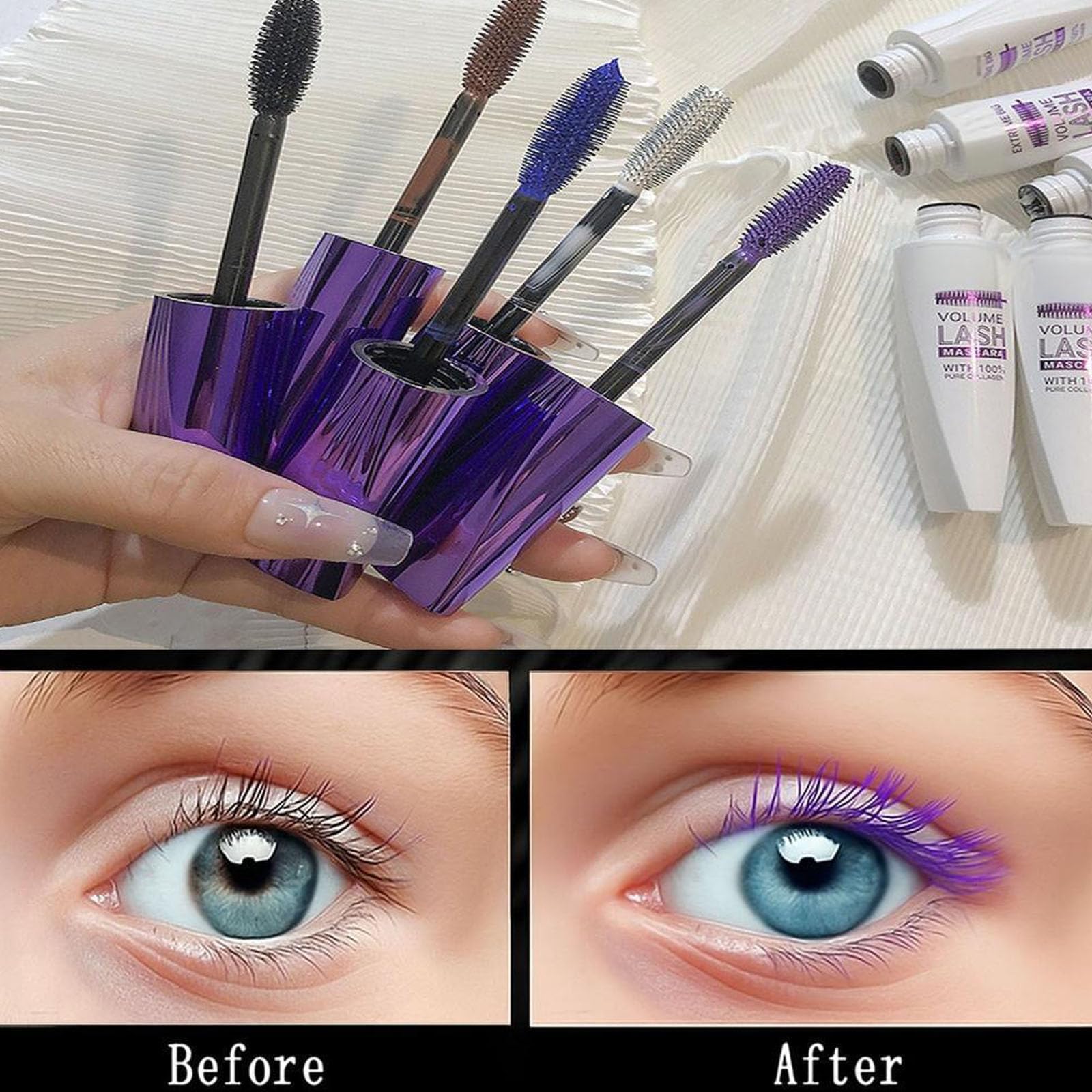 5D Silk Fiber Mascara for Older Women Waterproof, Long-Lasting, No Smudge, Telescopic High Lash Effect - Image 3
