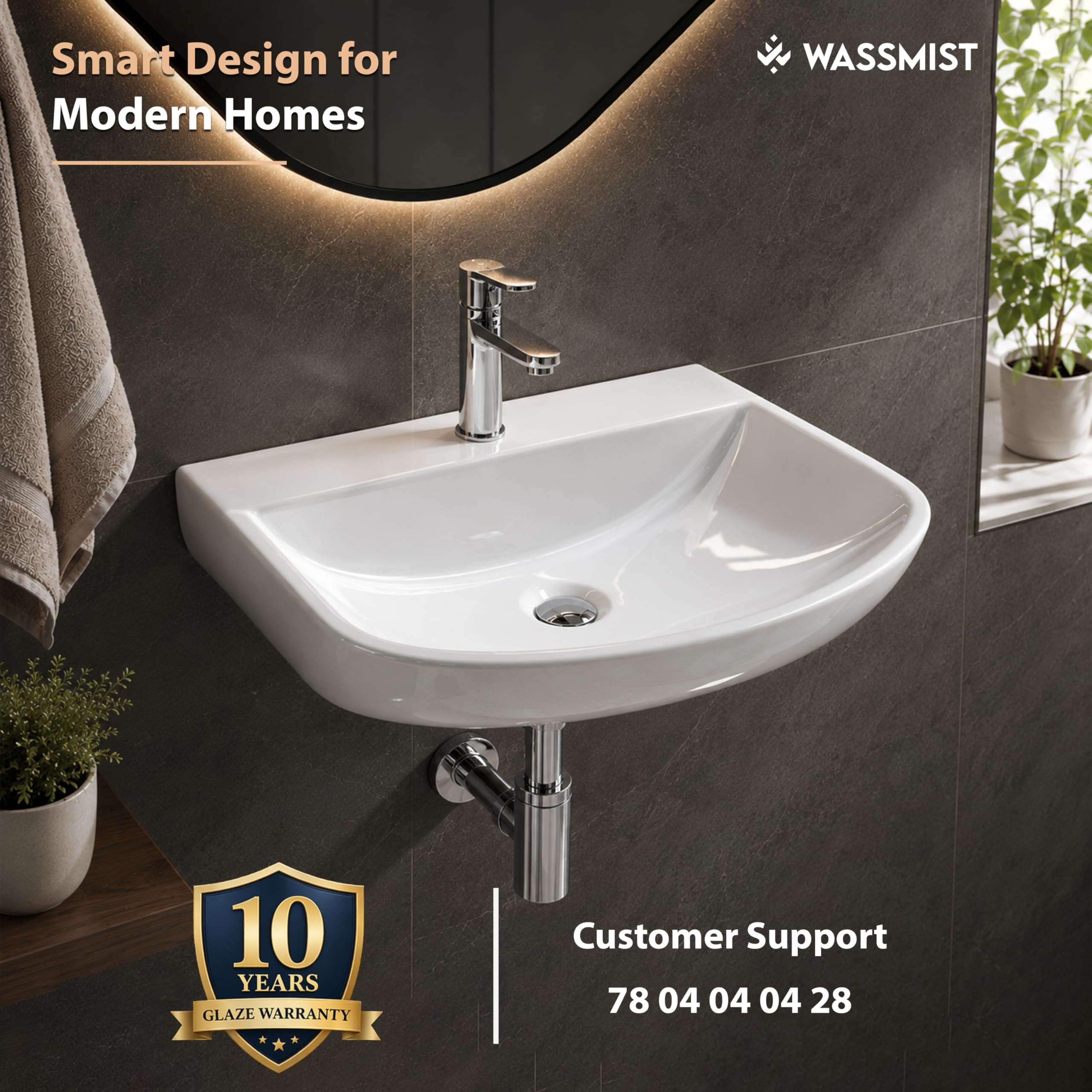 WASSMIST Wash Basin - 10 Year Warranty -8 WASSMIST Wash Basin - 10 Year Warranty -8