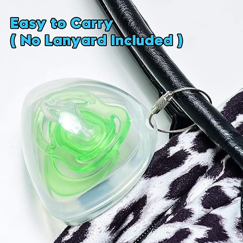 Miniatura 5 de Xthuge Caja para chupete, funda para chupete, clip para chupete, contenedor para chupete para viajes, sin BPA, accesorios para chupete, paquete de 2