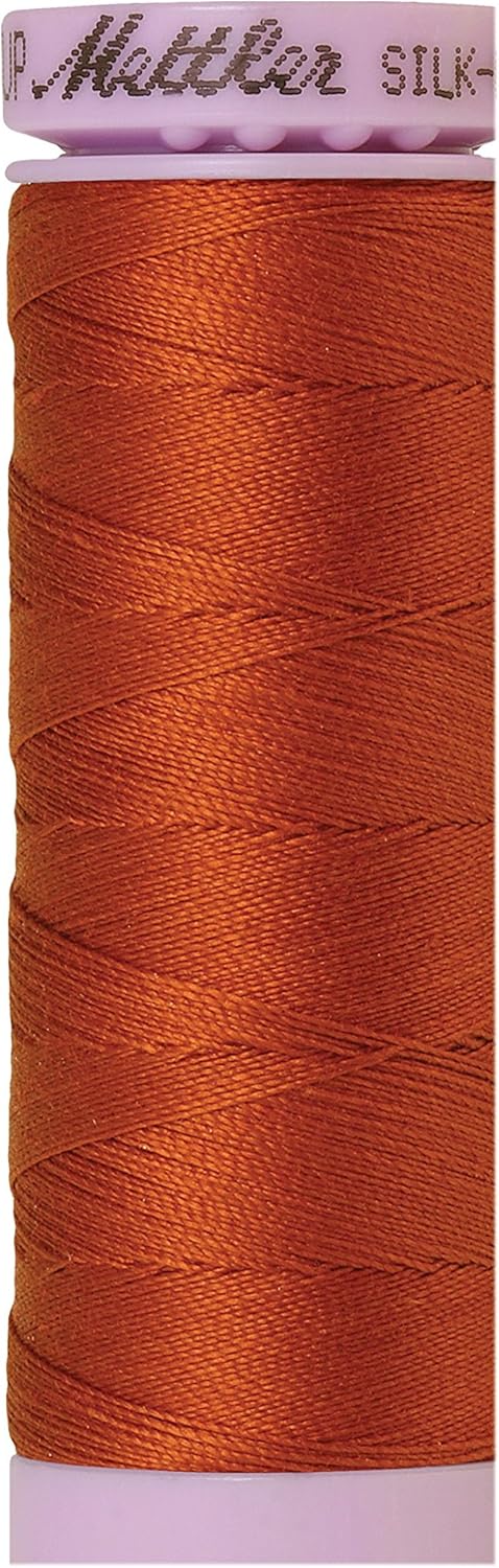 Mettler Silk-Finish 50 Weight Solid Cotton Thread, 164 yd/150m, Copper