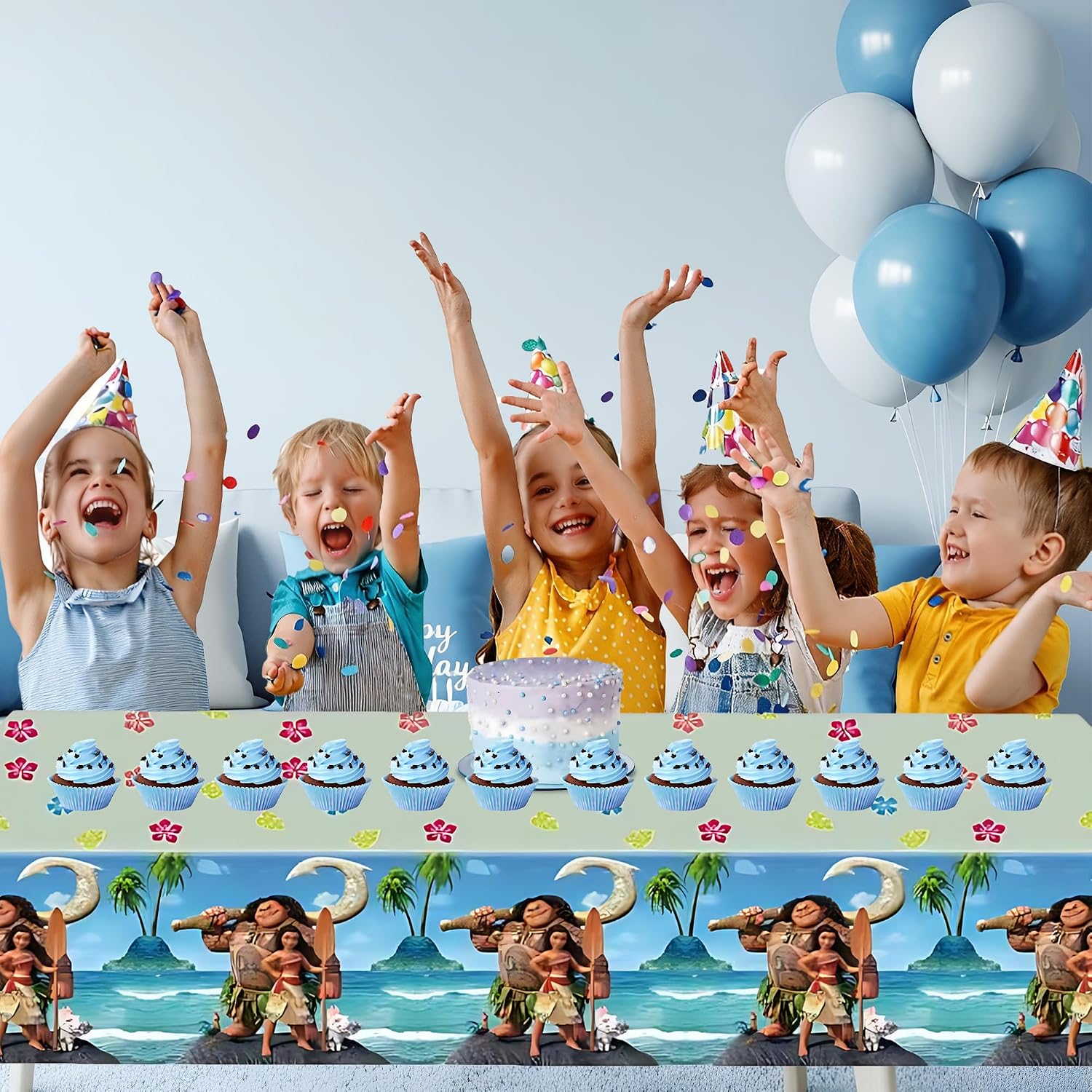 3Pcs Princess Birthday Tablecloth, Cartoon Party Decorations, Cute Rectangular Disposable Tablecloths, Movie Birthday Party Supplies for Girls (72×42inch) image 2