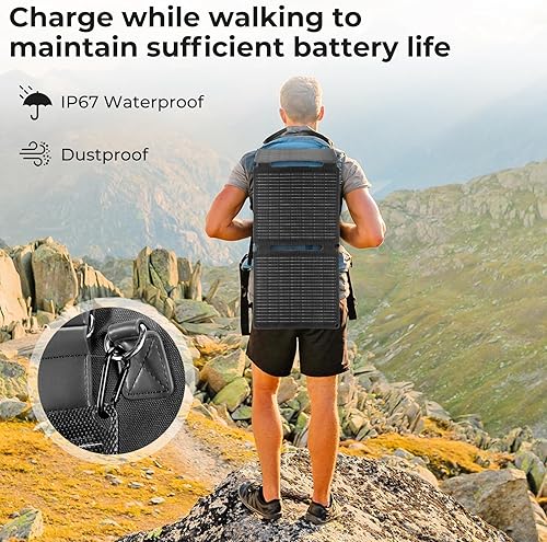 Miniatura 6 de Cargador portátil del panel solar de 35W QC3.0 USB C del panel solar impermeable a prueba de polvo 12v cargador de batería solar