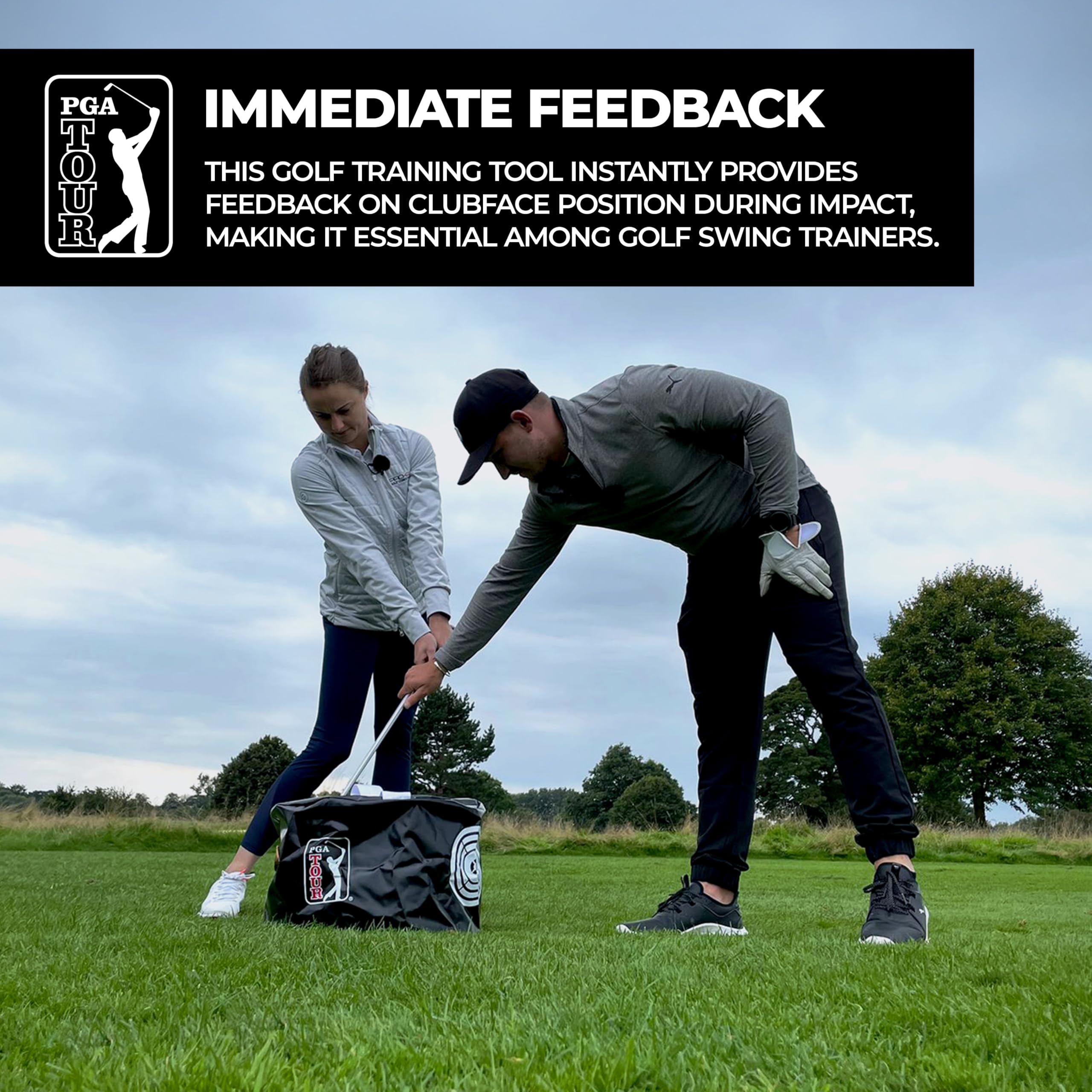 PGA TOUR Club Impact Golf Training Bag, Nero