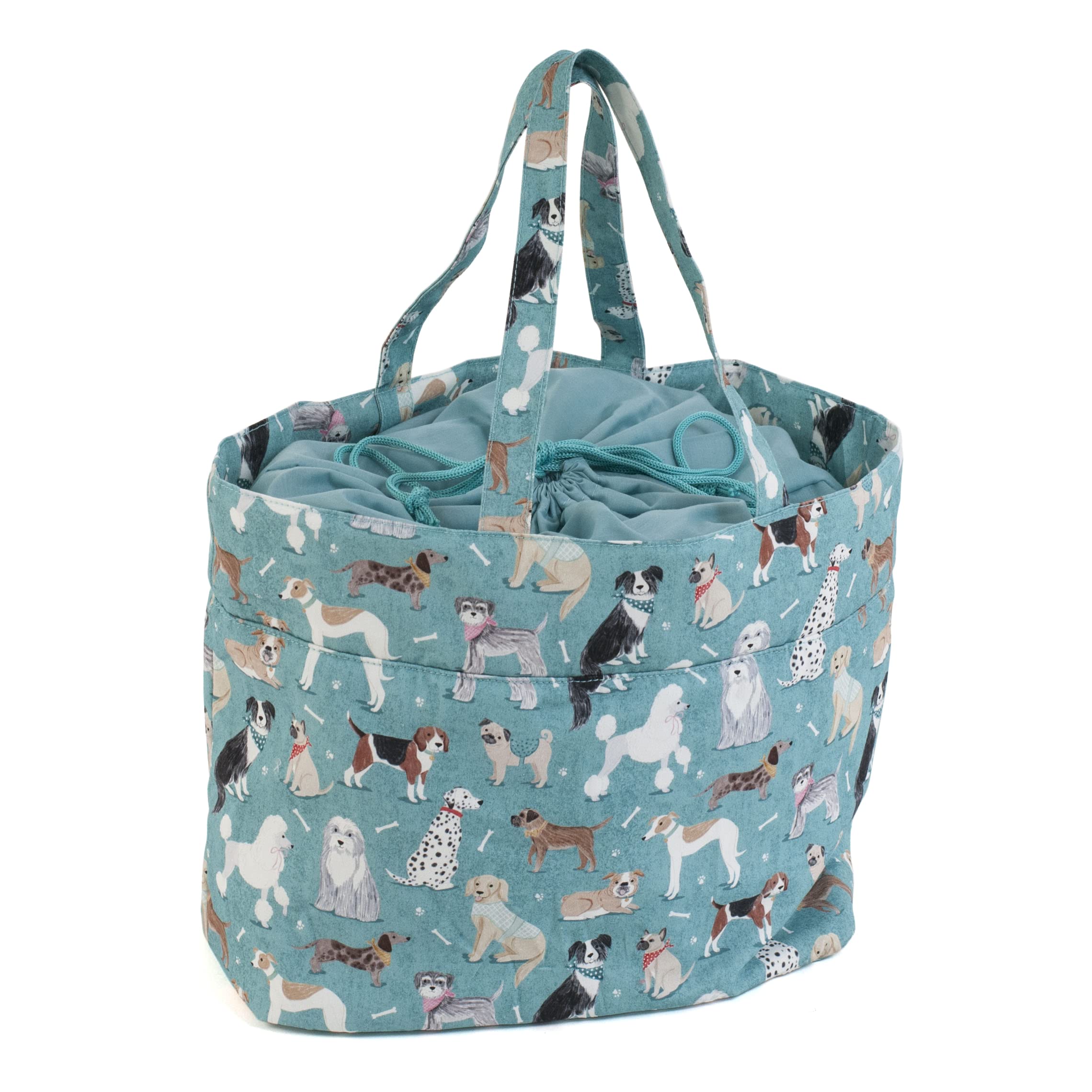 Hobby Gift Dogs Drawstring Fabric Craft Tote Bag, (Mr4724)
