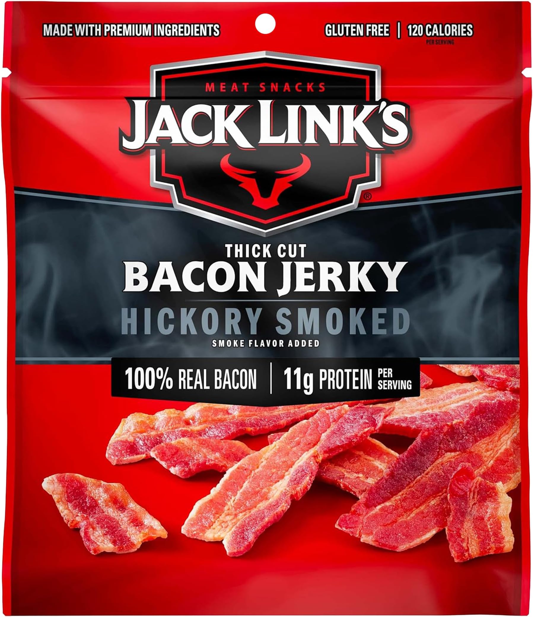 8 Pack - Bacon Jerky, Hickory Smoked, 2.5-oz. - 117288