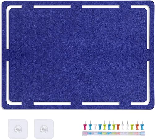 SEG Direct Tablero de anuncios, tablero de corcho de fieltro grande de 31 x 22 pulgadas, tablero de anuncios autoadhesivo con 20 pines para disponible en Yaxa Peru