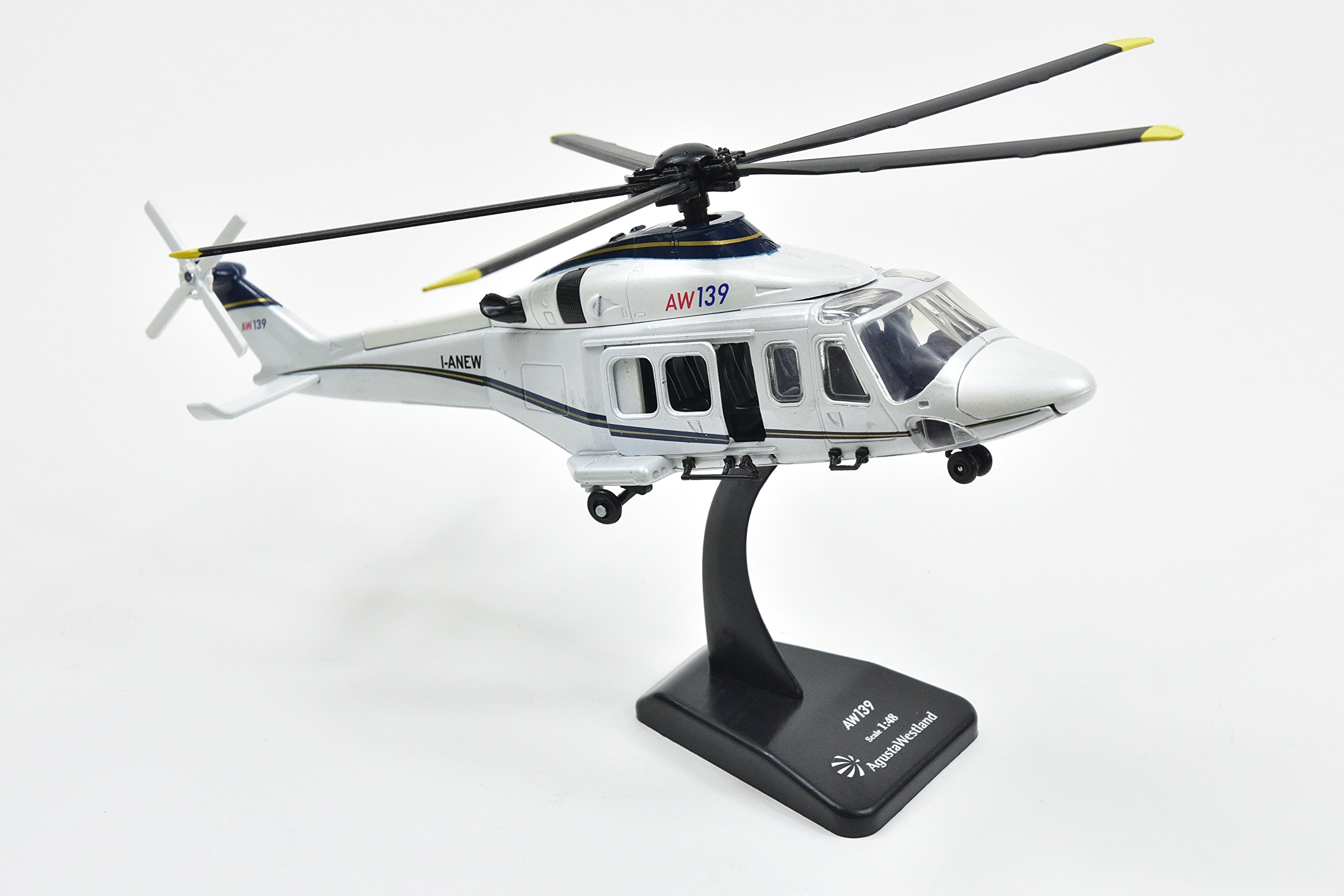 New Ray - 26103 A - Véhicule Miniature - Modèle À L'échelle - Hélicoptère Aw 109 Agusta - Rouge/Blanc - Echelle 1/43