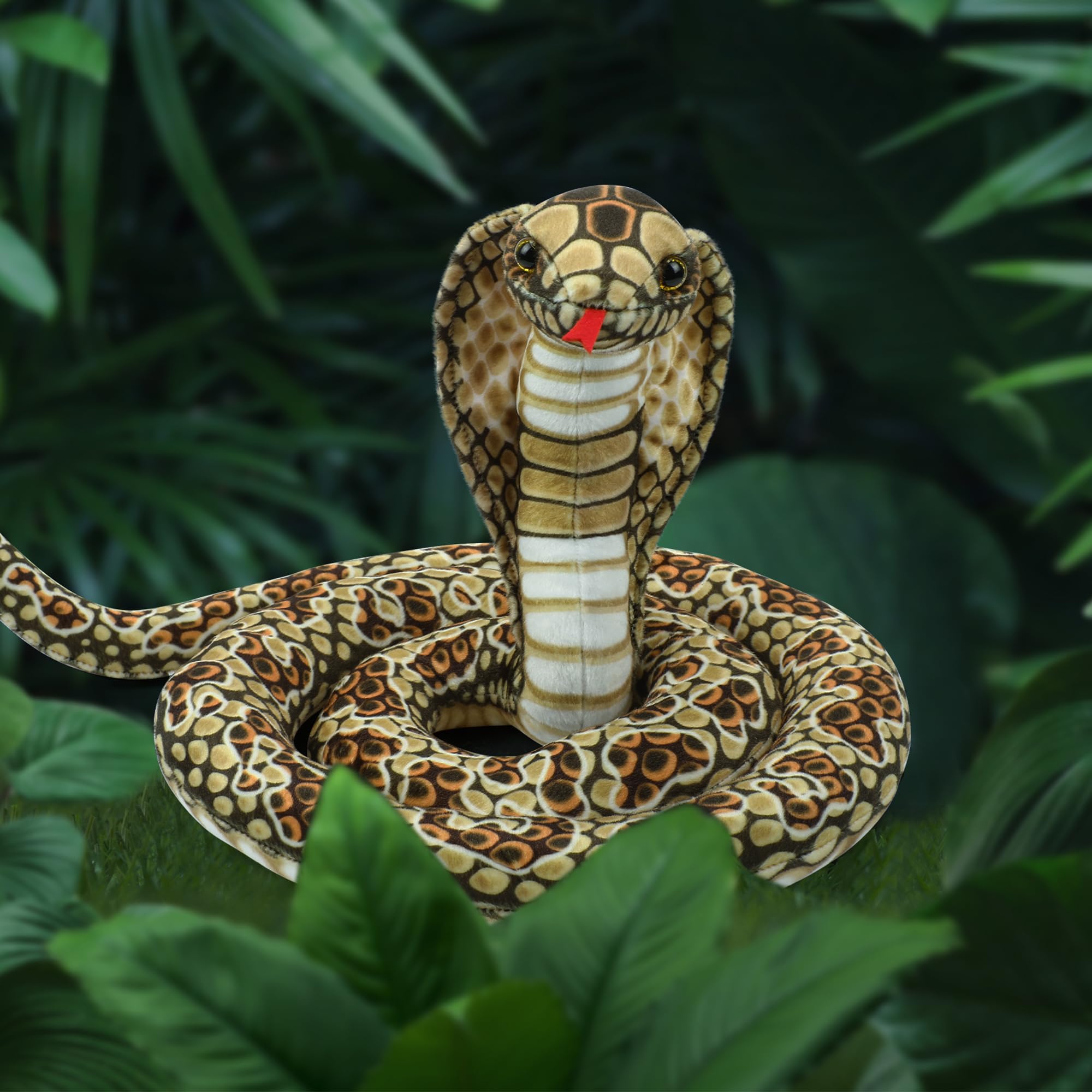 CozDazz 67-Inch Realistic Cobra Snake Stuffed Animal Plush, Giant Lifelike King Snakes Plush Toy - Image 3