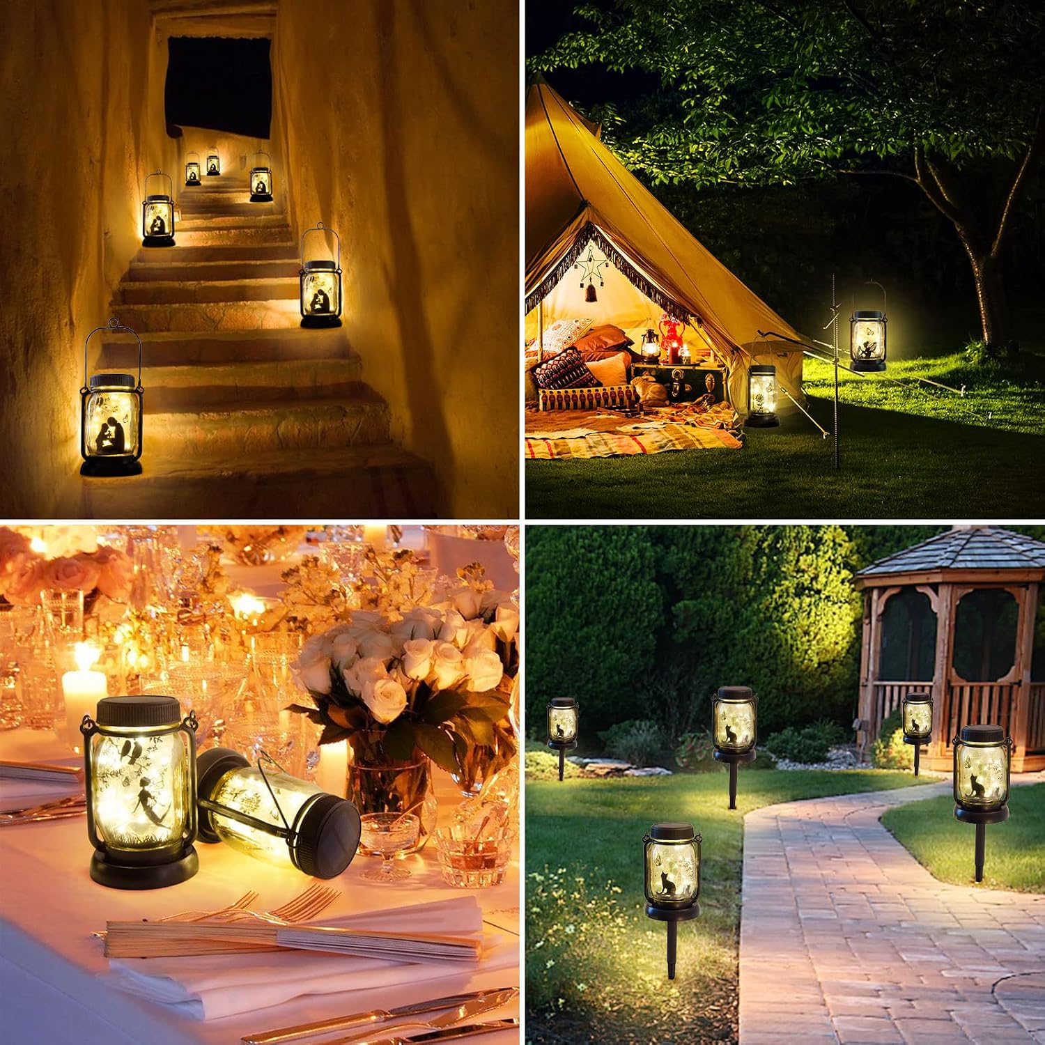 Fairy and dog string garden lights,gift for mother/grandma/women and every one ,solar lanterns outdoor waterproof, fence lights,lamp decor,whimsical decor,outdoor lights,solar porch powered lights