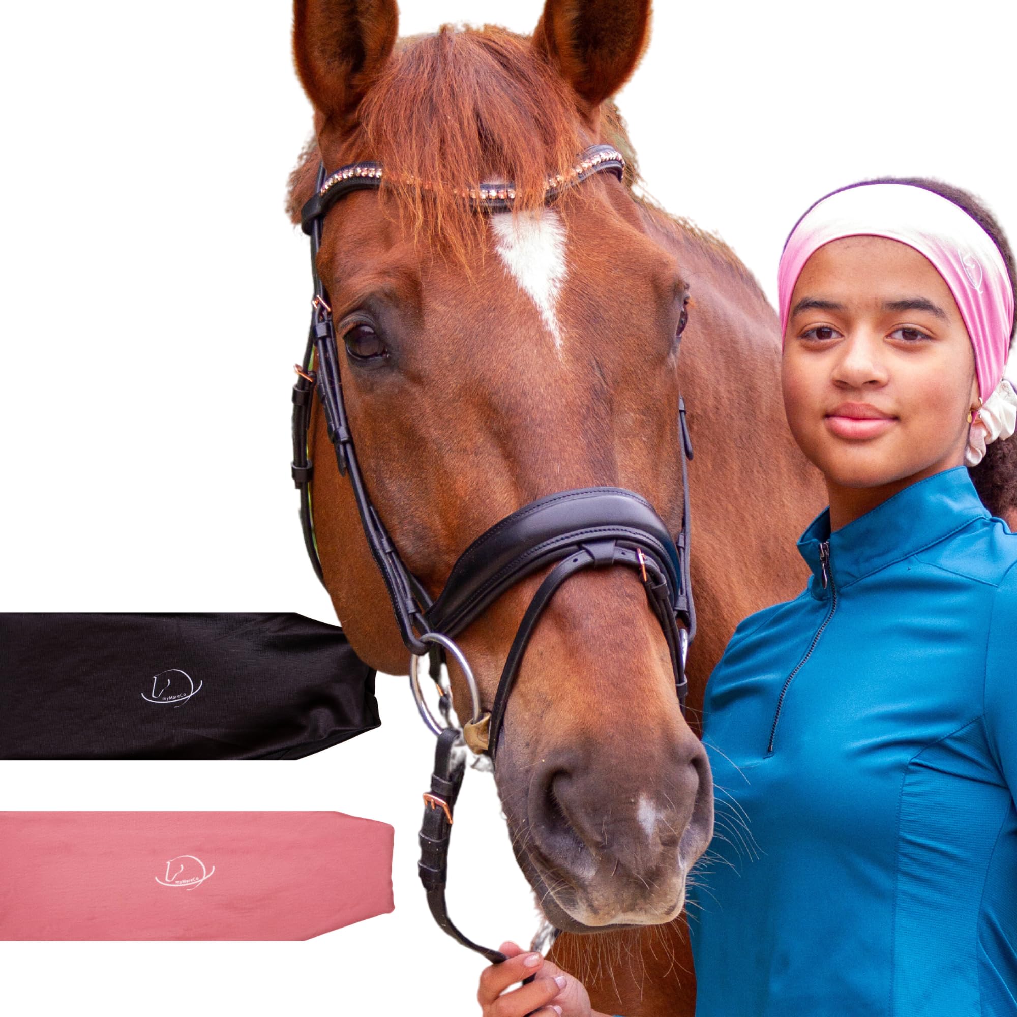 myMareCo Equestrian Headbands Designed to Wick Moisture and Protect Hair Under Helmets, for Horseback Riding, Biking, and Securing Ear Buds
