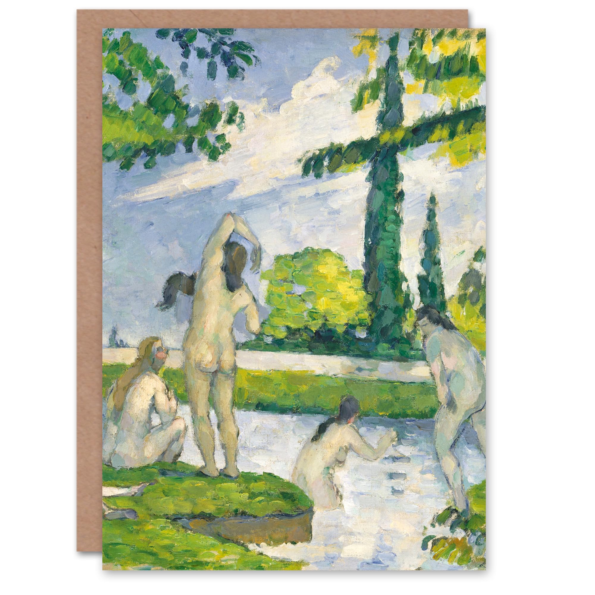 Artery8 Paul Cezanne Art Card Bathers in River Oil Painting