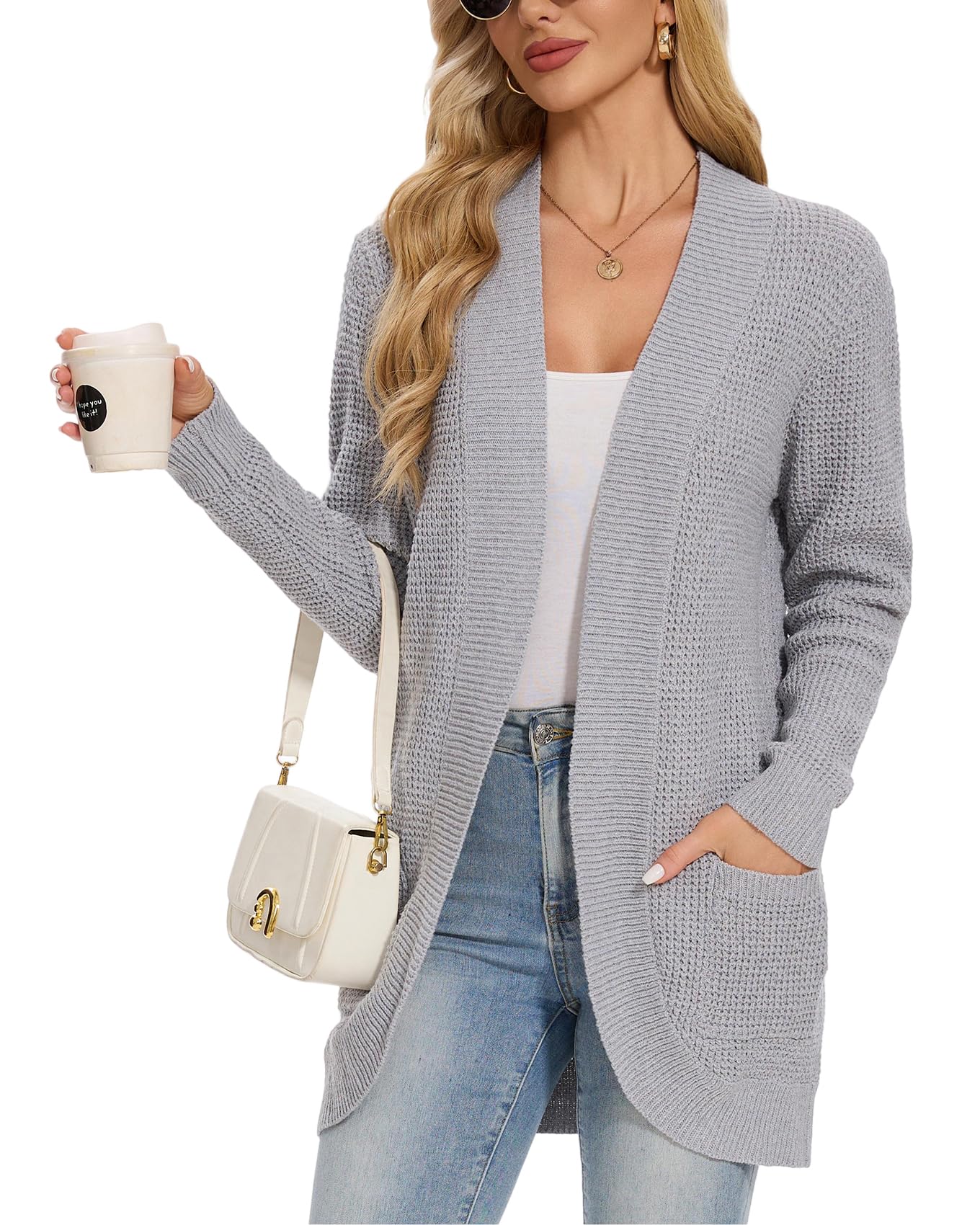 Gilet Long Tricoté Cardigan Long Femme ATXNN - Tricoté, Boutons, Style élégant Pour Automne/hiver Veste Femme élégante Boutons