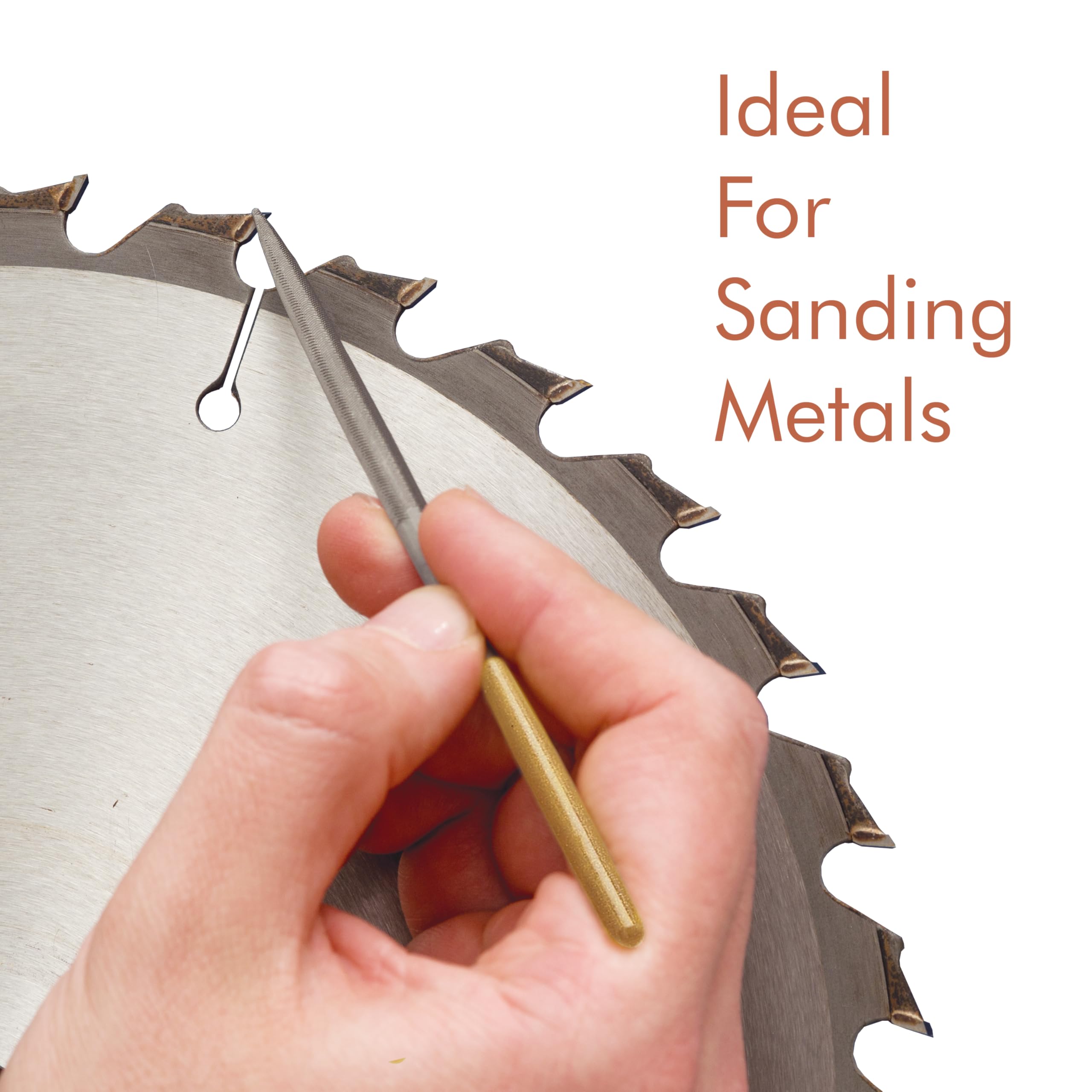 Juego de 10 limas de aguja de metal con funda de piel sintética, pequeñas limas de acero con forma redonda, media redonda, triangular, plana, cuadrada. Herramienta para madera, metal
