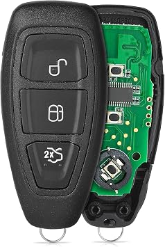 Beefunny Replacement Flip Remote Keyless Entry Key Fob for Ford Focus 2012-2019 C-Max 2013-2019 Fiesta 2011-2019 FCC IDKR55WK48801 PN164-R8048 3Buttons 434MHz 4D63Chip with chip