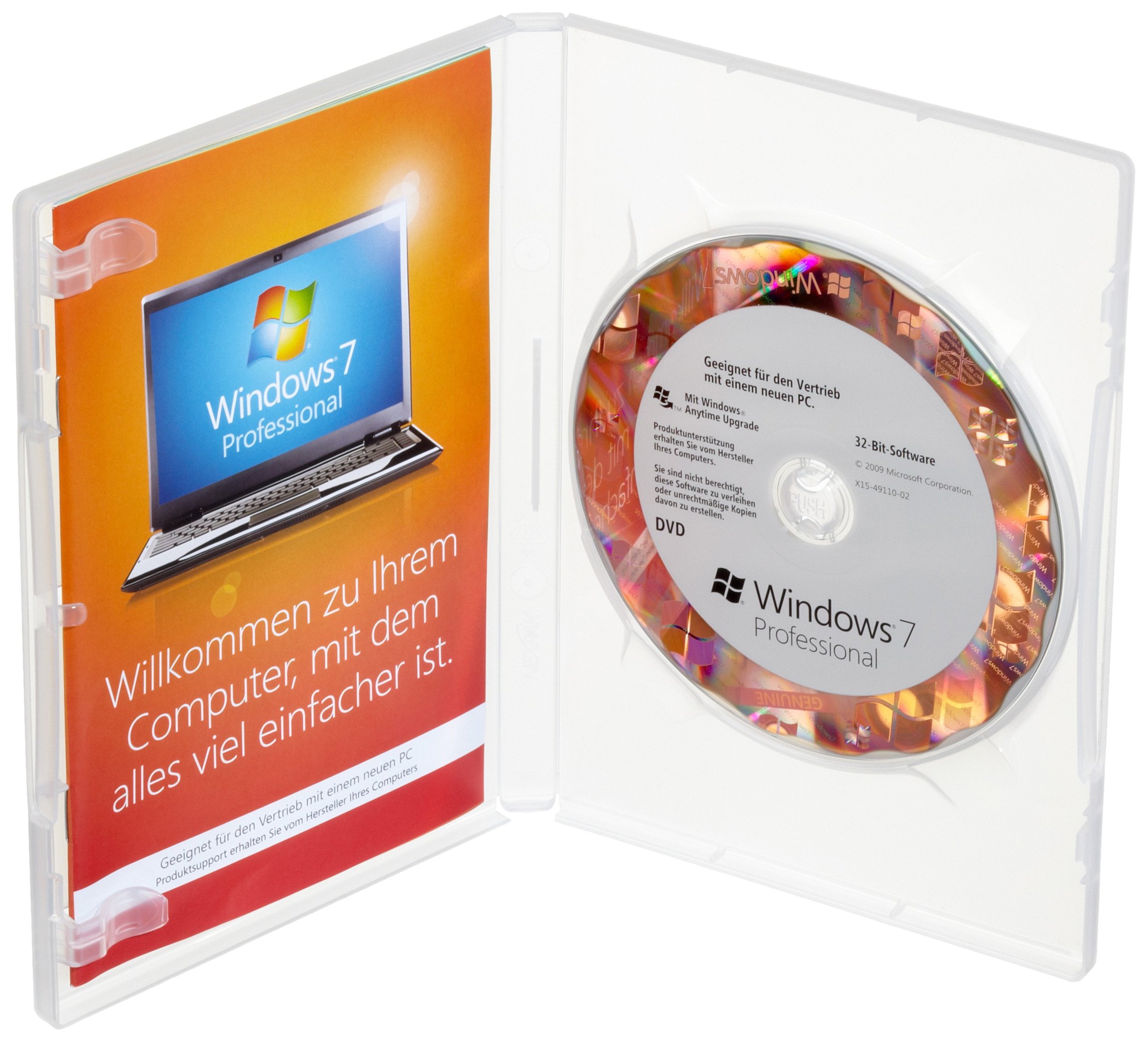 Windows 7 Professional 32 Bit OEM [Alte Version]