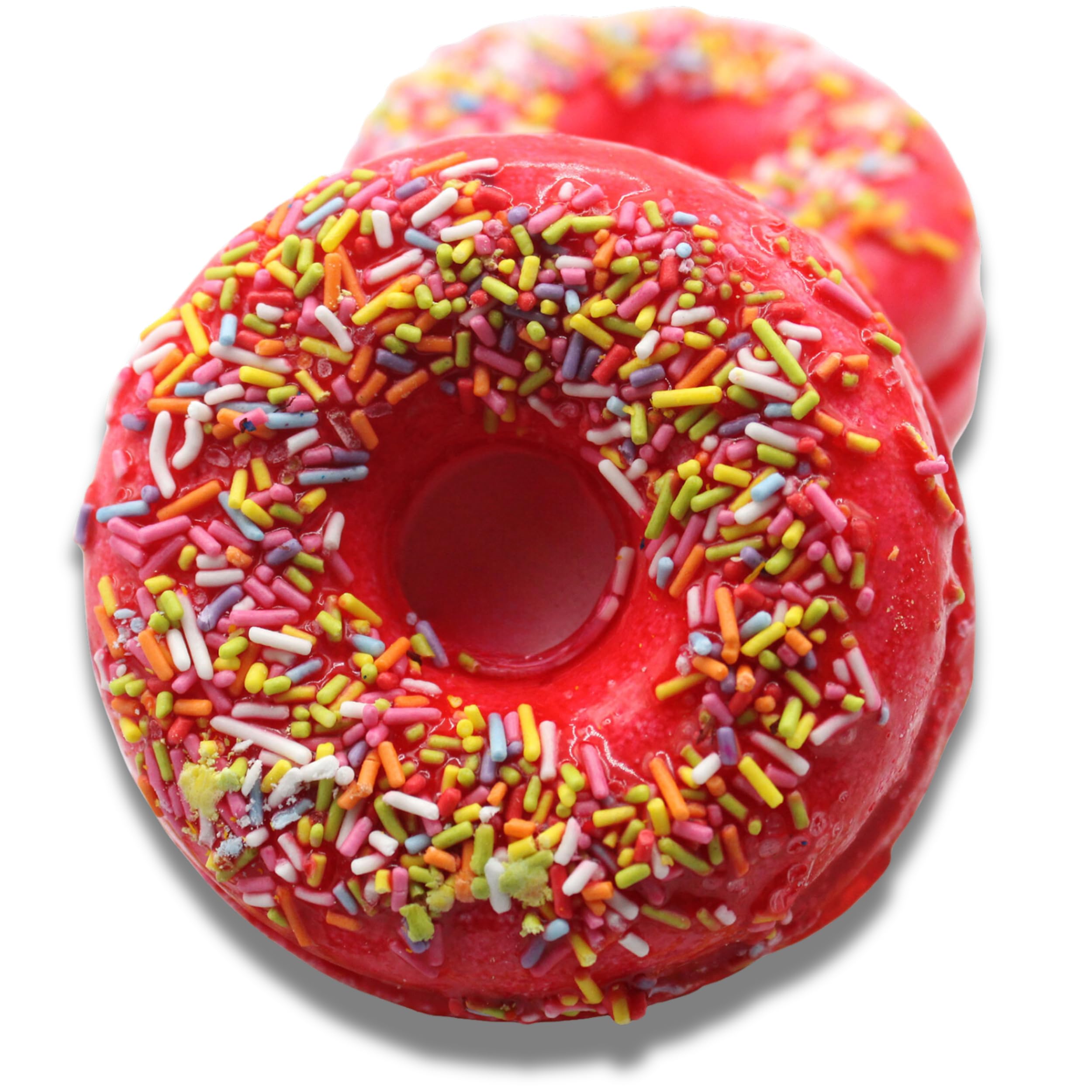 BWOW Strawberry & Banana Bath Bomb Doughnut Spa-Grade Aromatherapy, Deep Moisturising Bliss, Relaxation & Stress Relief, Luxurious Bath Experience, Perfect for Pampering, Donut 180g