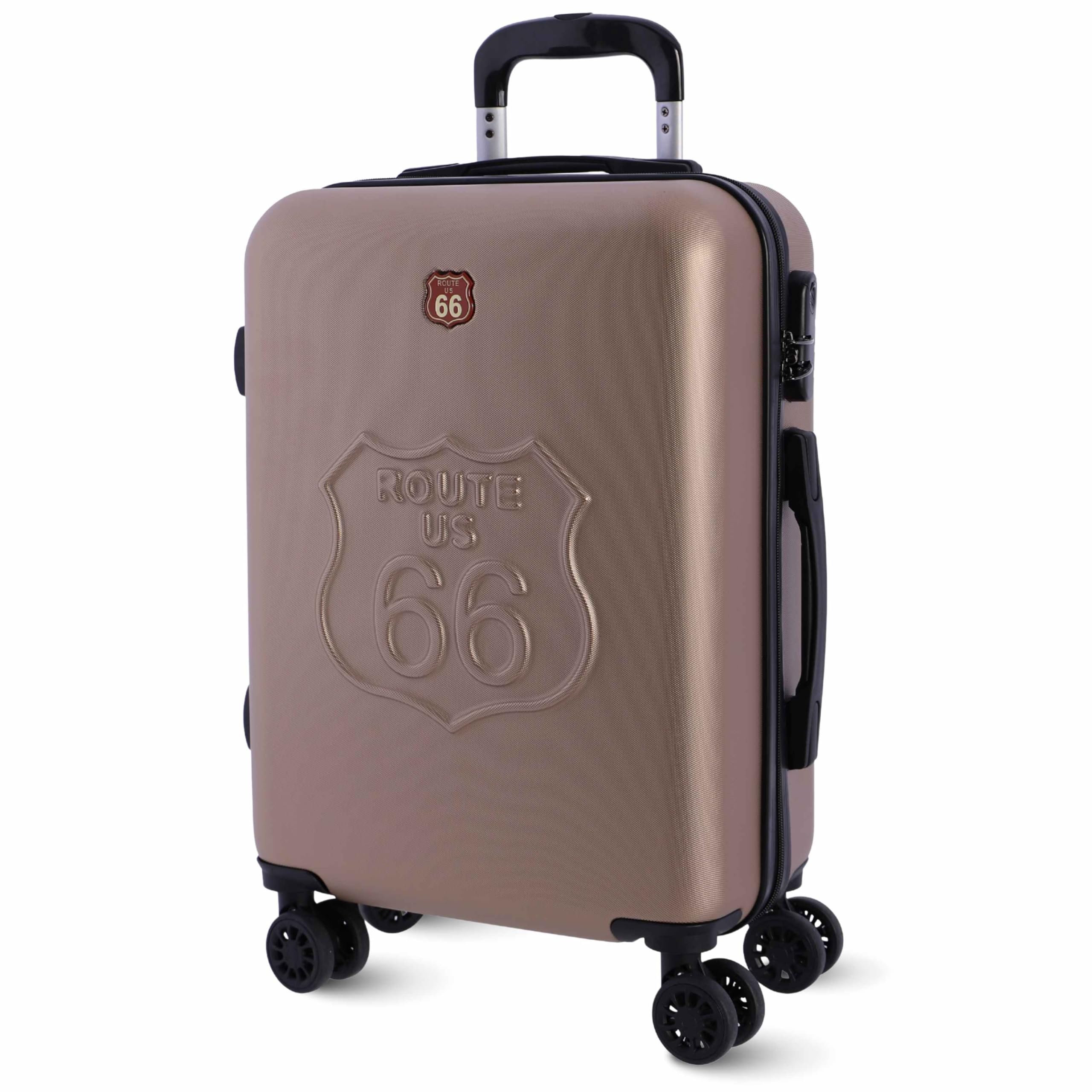 ROUTE 66 - Maleta Cabina 55x40x20- Maletas de Viaje - Maletas de Viaje Cabina Apta para Ryannair- Trolley Equipaje para Avion Resistente con 4 Ruedas de 360º y candado numérico — view 7