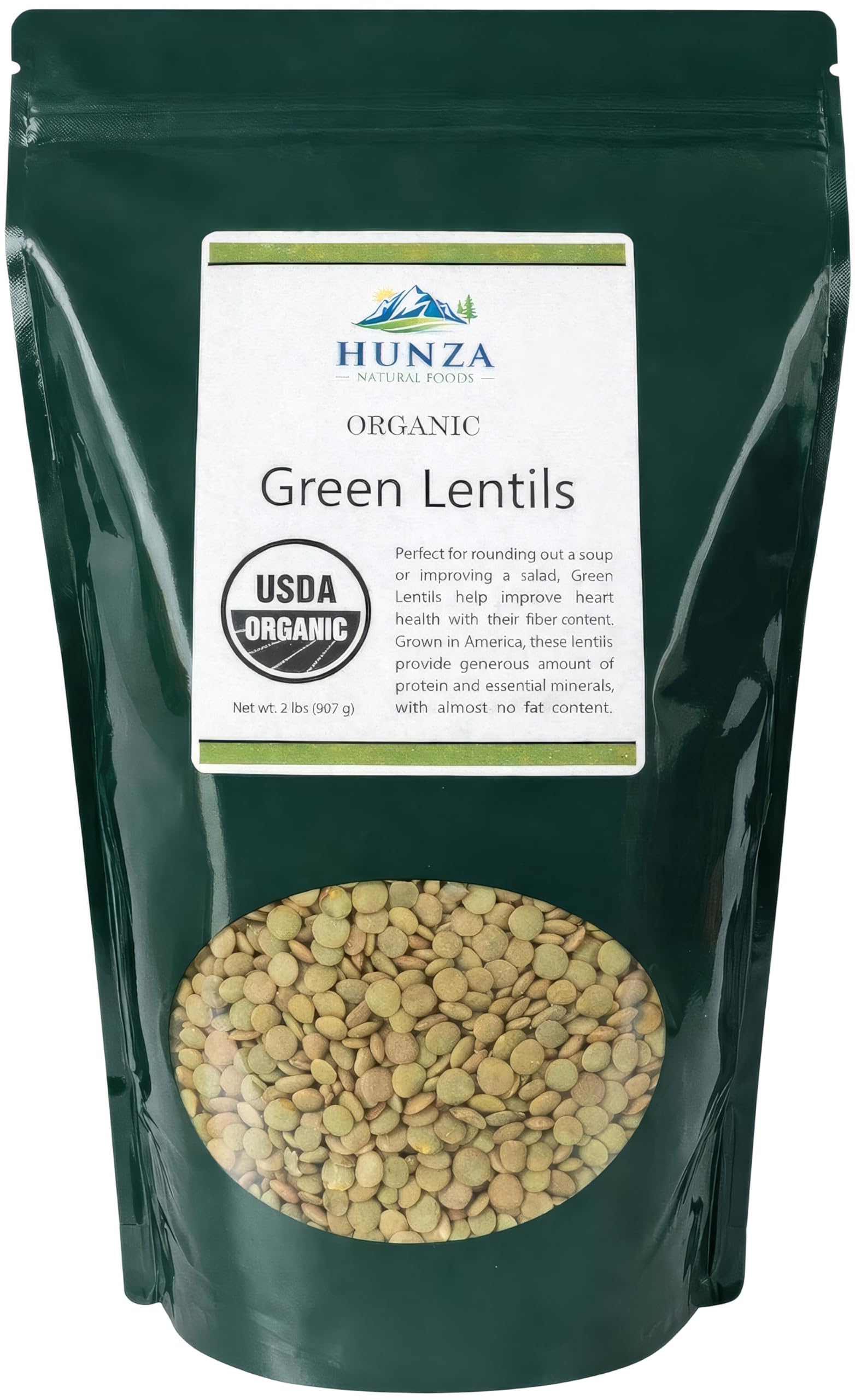 Hunza Organic Green Lentils (2 lbs)
