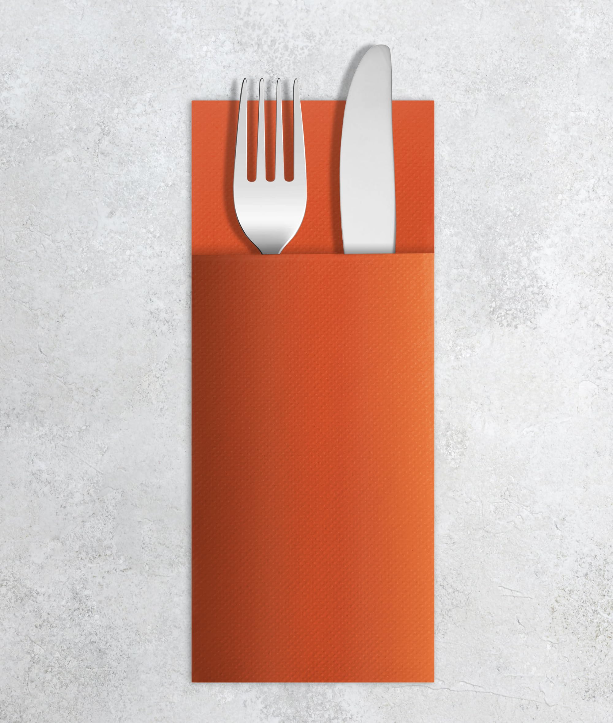 VelaHub Airlaid 50 Cutlery Napkins, High-Quality Disposable Napkins, 39 x 40 cm, Orange