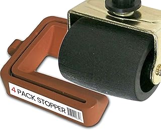 iPrimio No Lift - Bed and Furniture Stopper - Requires No Lifting of Your Bed - It Works - Caster Cups Keeps Bed and Furniture from Sliding Bed Caster Stopper. Solid Rubber (4, Brown)