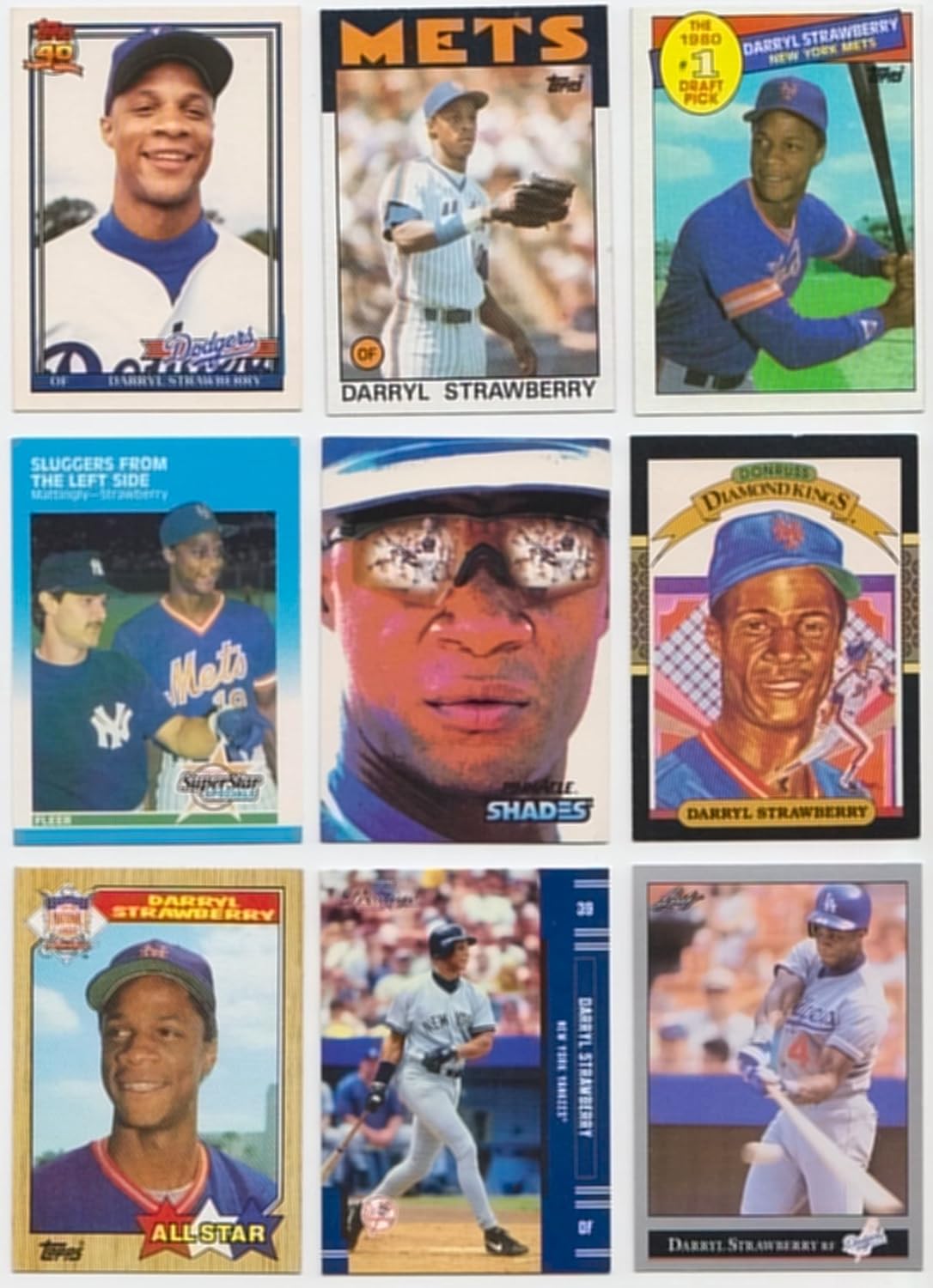 Darryl Strawberry / 200 Different Baseball Cards Featuring Darryl Strawberry including his 1984 Topps Rookie Card!