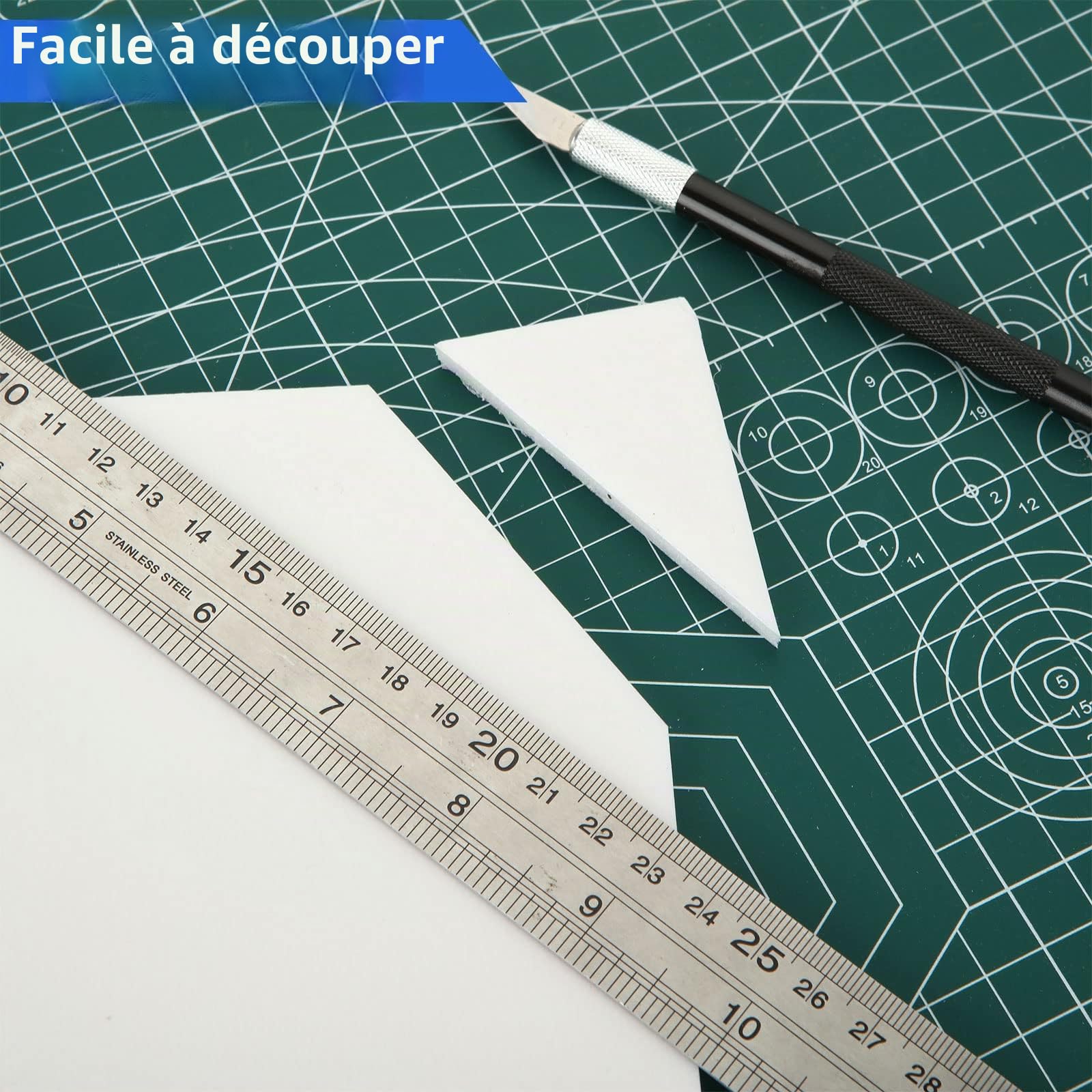 ASelected Lot de 10 planches de mousse de polystyrène A3 (420 x 297 mm), 5 mm d'épaisseur, pour modélisme, montage de photos, présentations, projets d'art et d'artisanat (blanc)