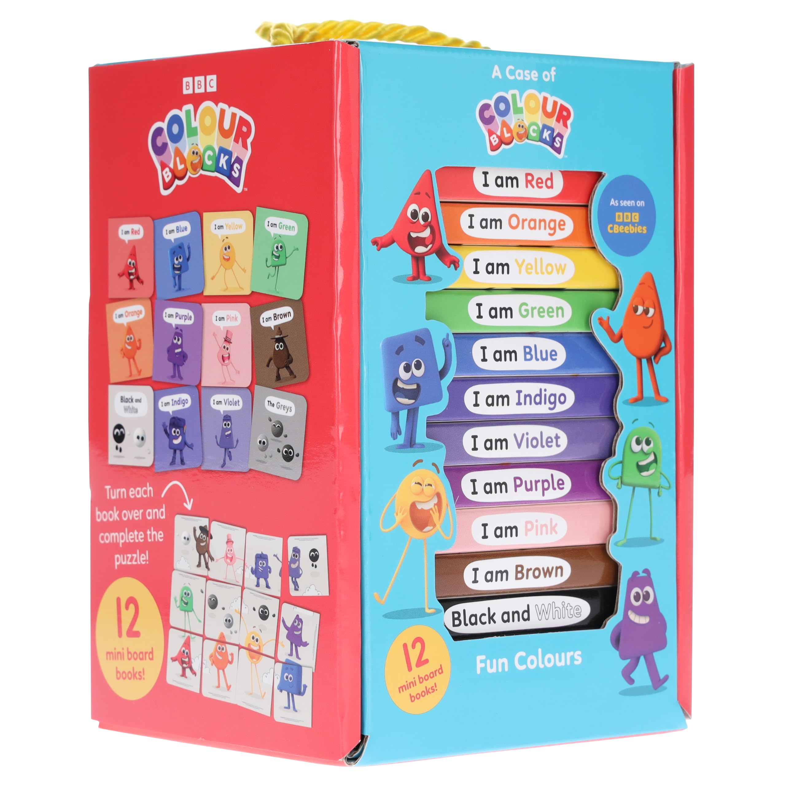 Colourblocks 12 Mini Board Books Collection Boxset (I am Red, I am Blue, I am Yellow, I am Green, I am Orange, I am Purple, I am Pink, I am Brown, Black and White, I am Indigo, I am Violet & Grey)