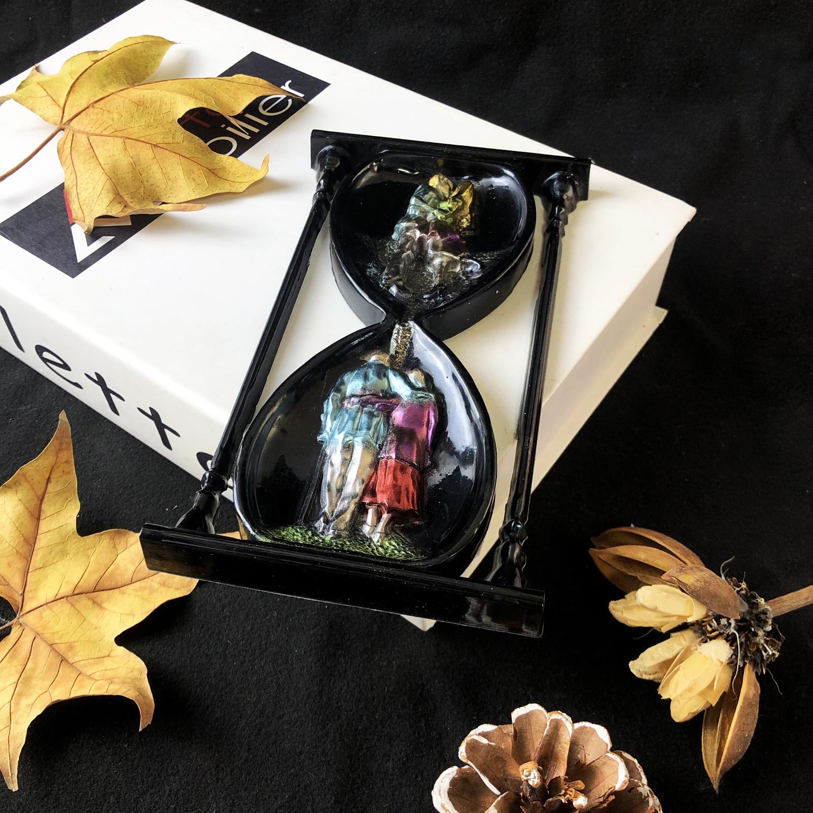 Sanduhr-Silikonform Für Epoxidharz – DIY Wanddekoration Mit Liebespaar-Motiv