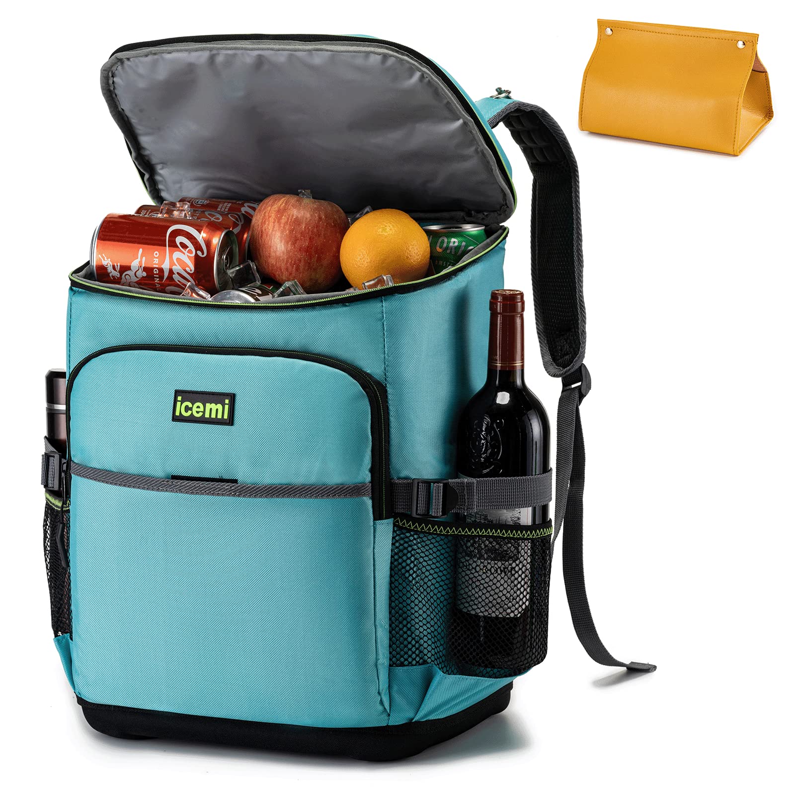 Insulated Cooler Backpack, Cooler Bag Insulated Waterproof, Large Capacity Coolers Bags with Opener, Leak Proof Cooler Back Pack for Camping, Travel, Picnic, Hiking, Beach