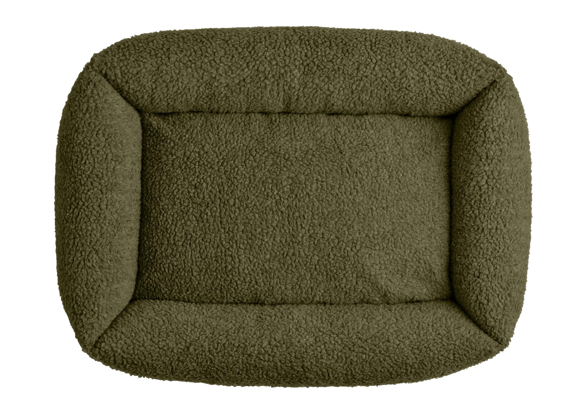 HUNTER Divano per Cani KUMARA, Colore Cachi, Morbido Peluche con Fondo Antiscivolo, Cuscino Interno Reversibile, Imbottitura alla Moda, Rivestimento Lavabile in Lavatrice, Dimensioni: 100 x 70 cm