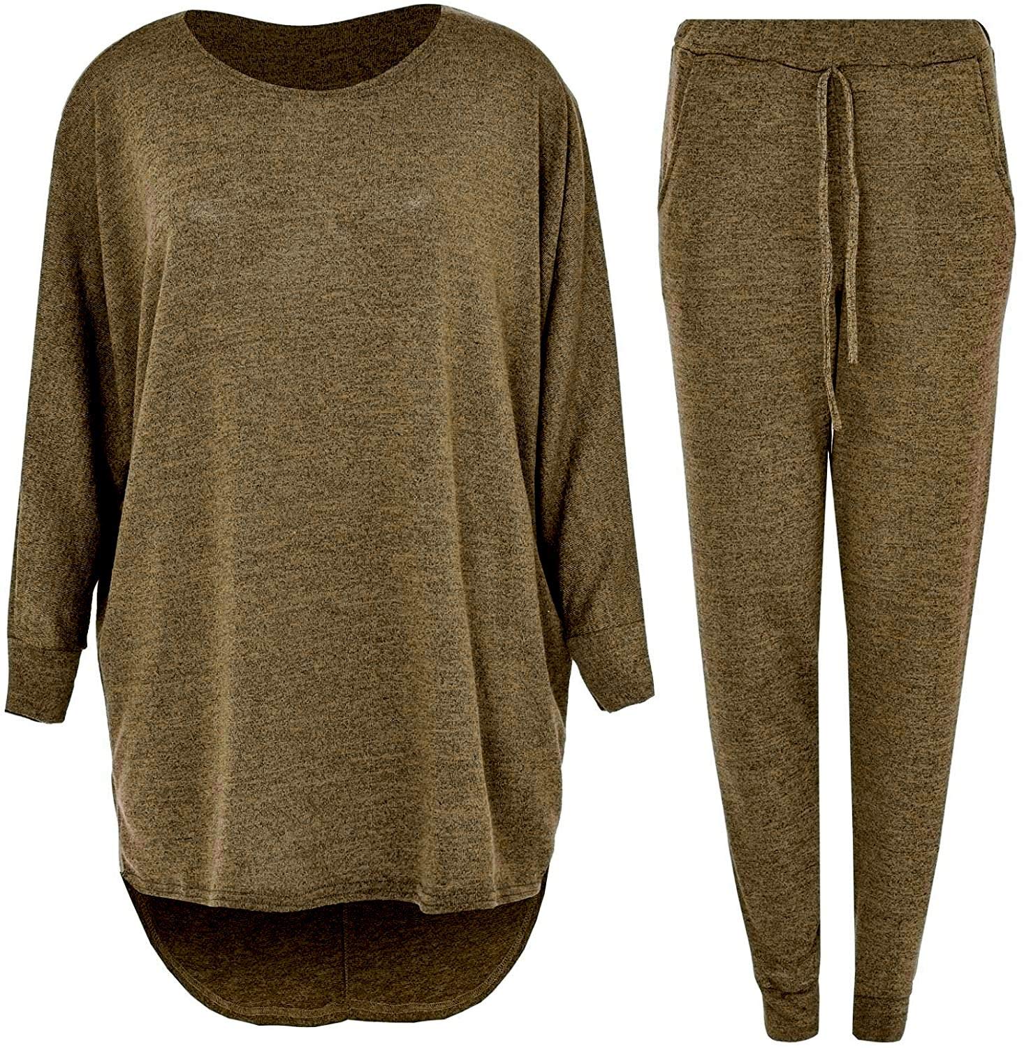 Crazy Girls Women's Camel Hi Low Top Loungewear, Xxl (Uk 20-22)