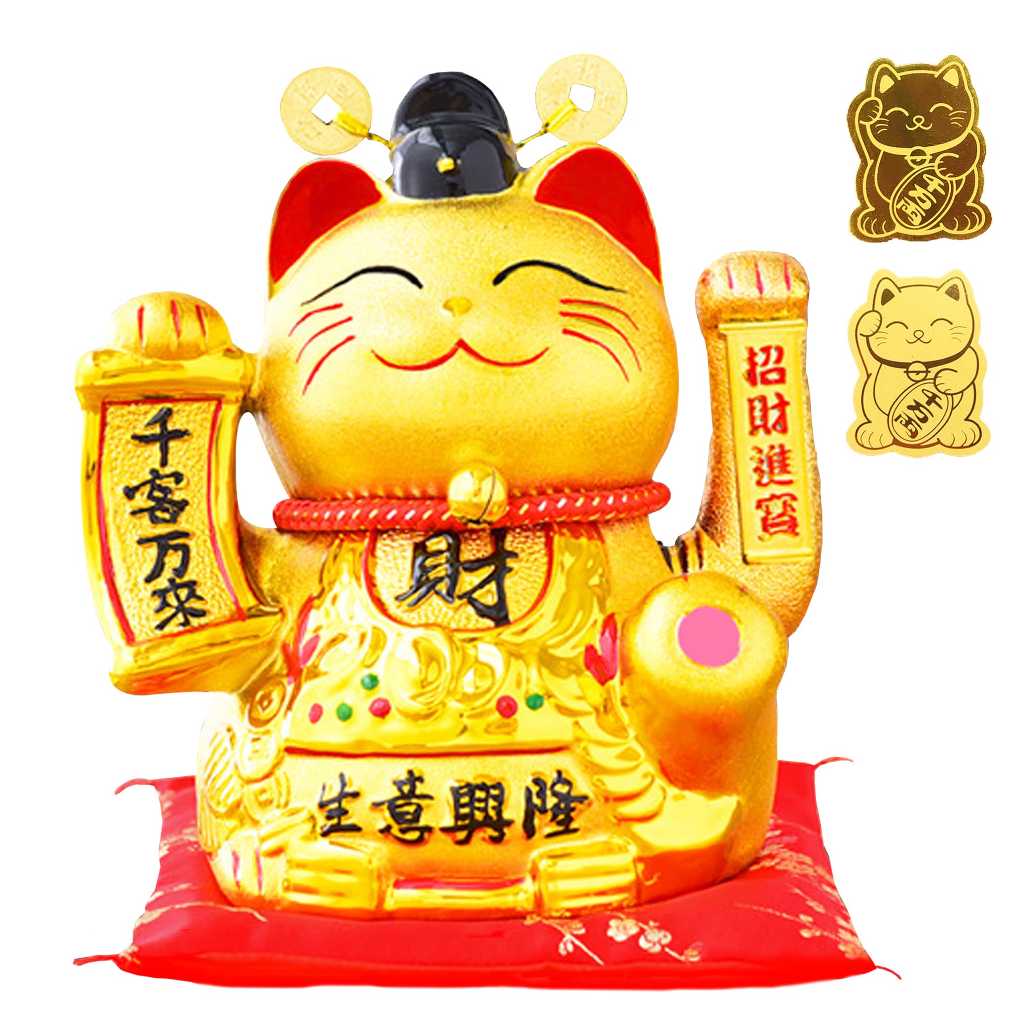 【在庫セール】Felimoa 招き猫 電動 手が動く 金属ステッカー2枚付属 陶 Amazon.co.jp: Felimoa 招き猫 電動 手が動く 金属ステッカー2枚付属
