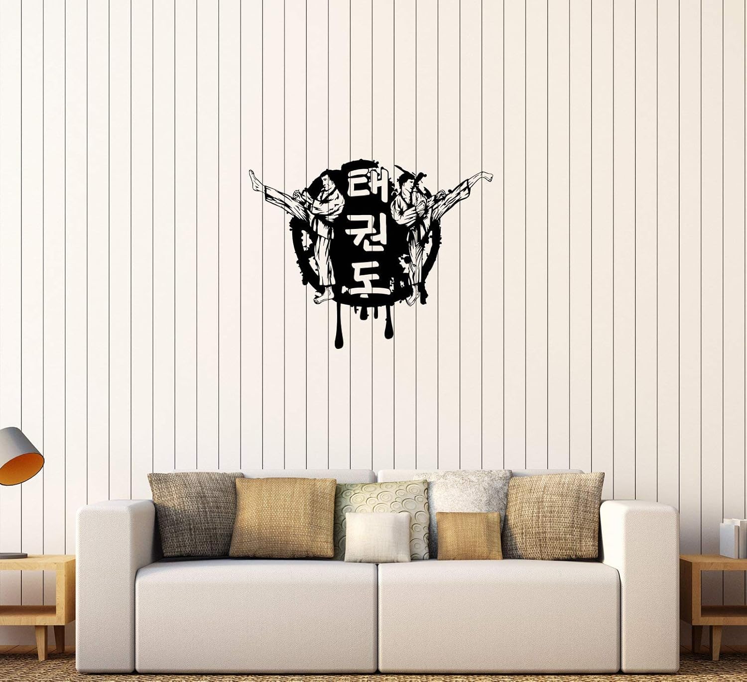 Wall Decal Judo Karate Martial Arts Combat Athletes Vinyl Sticker Unique Gift Large Decor (ed648) Black