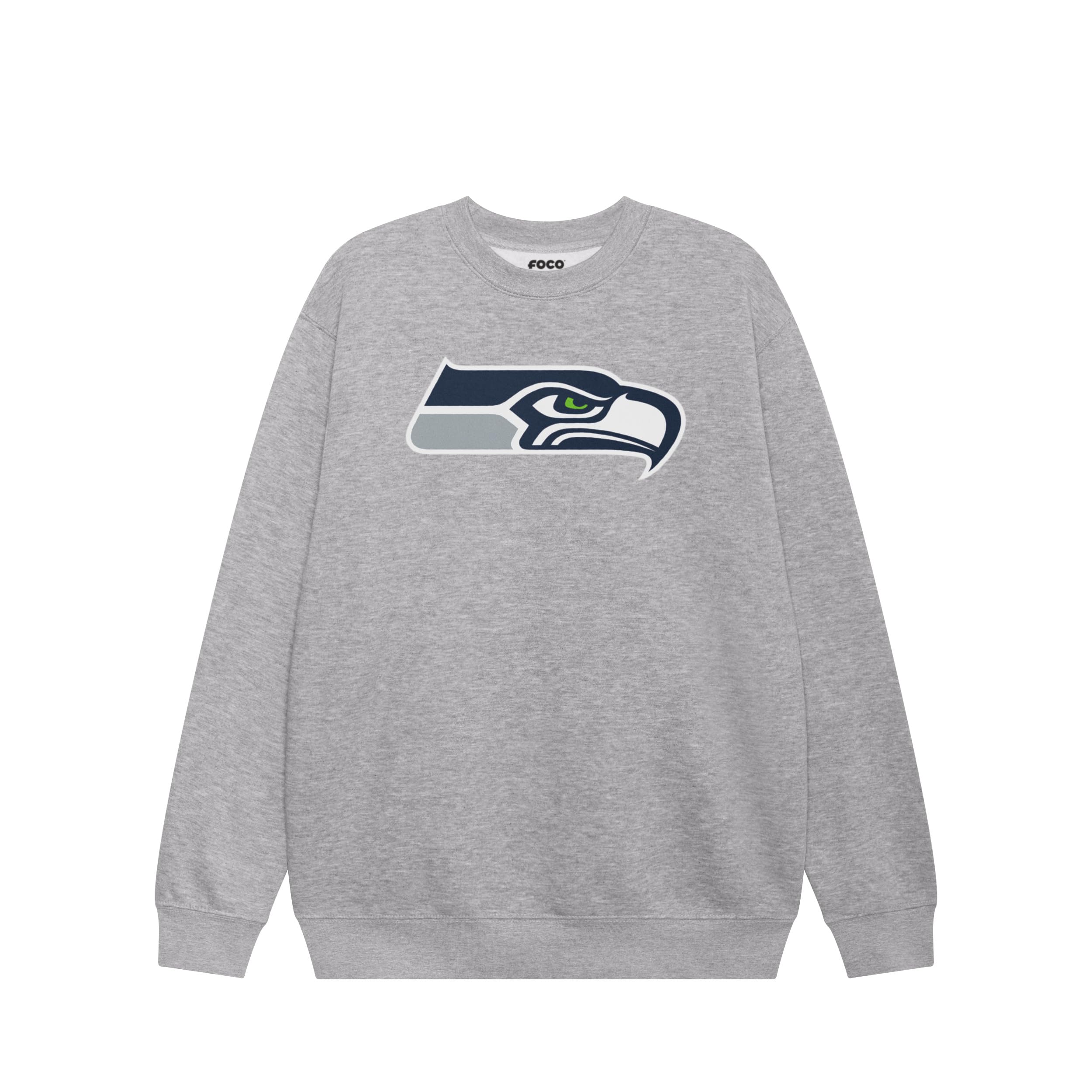 FOCO NFL mens Nfl Primary Team Logo Crew Neck Athletic Heather Sweatshirt