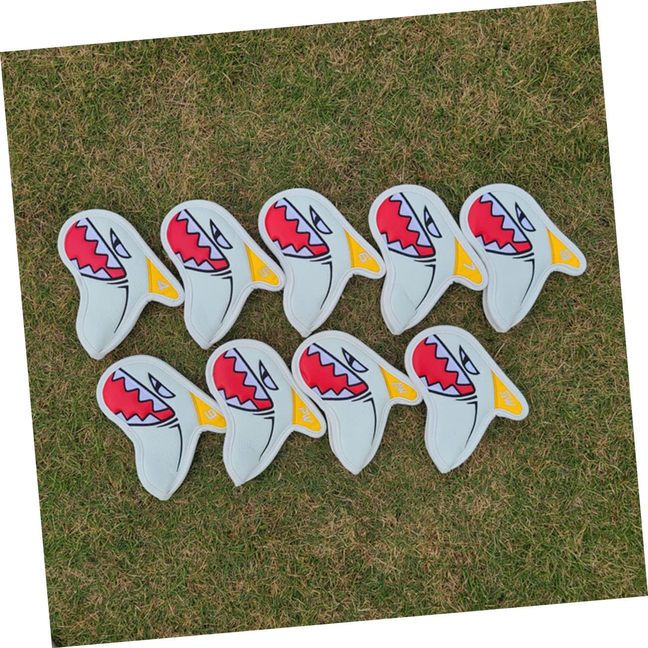 POPETPOP 9pcs Golf Club Covers Driver Head Cover Iron Putter Golf Accessories Club Head