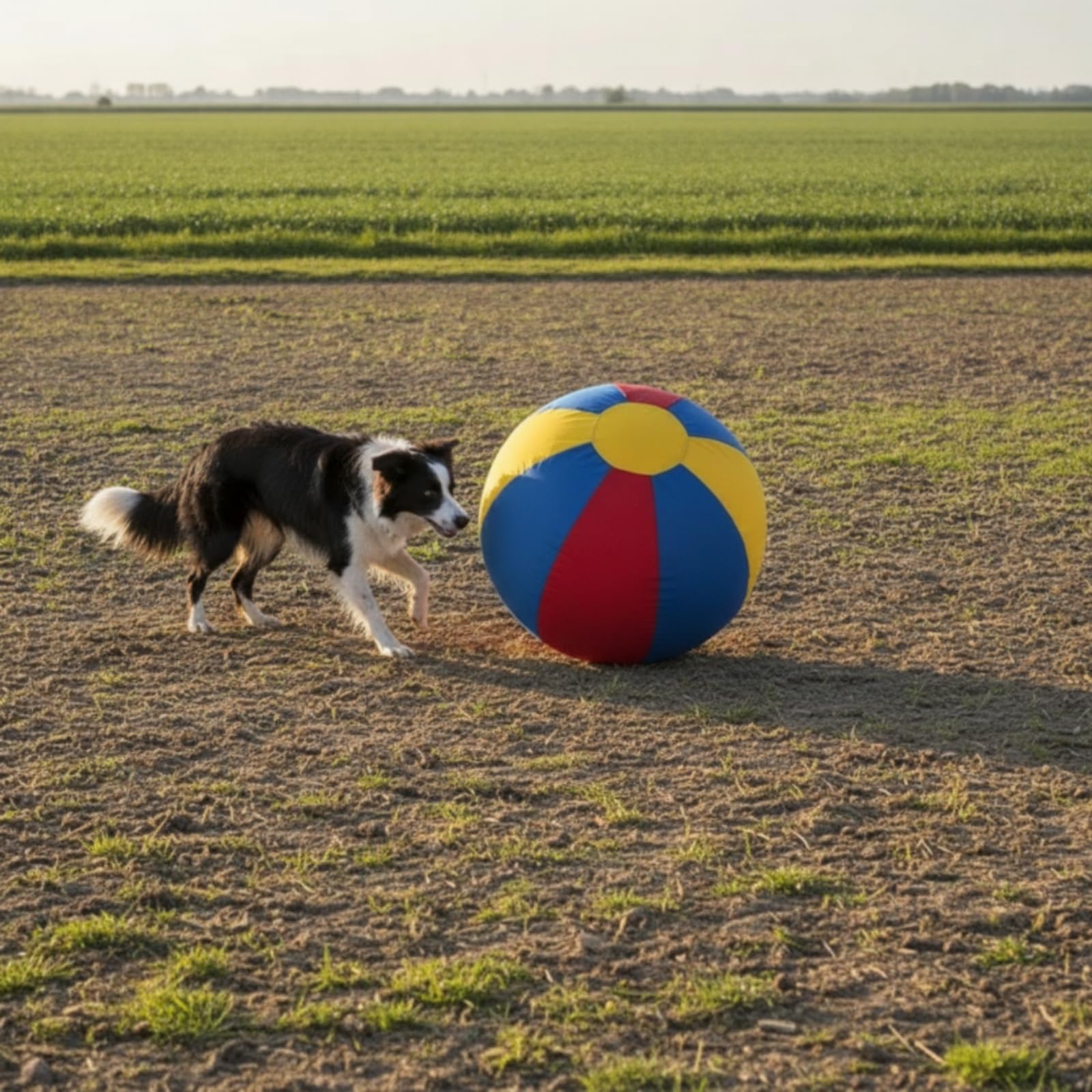 Harilla Canine Training Ball Balle de Dressage pour Chien Jouet de Lancer Ballon Gonflable Jouet Interactif Enveloppe Textile Oxford Robuste Cousue sans, Color to 1, 65cm