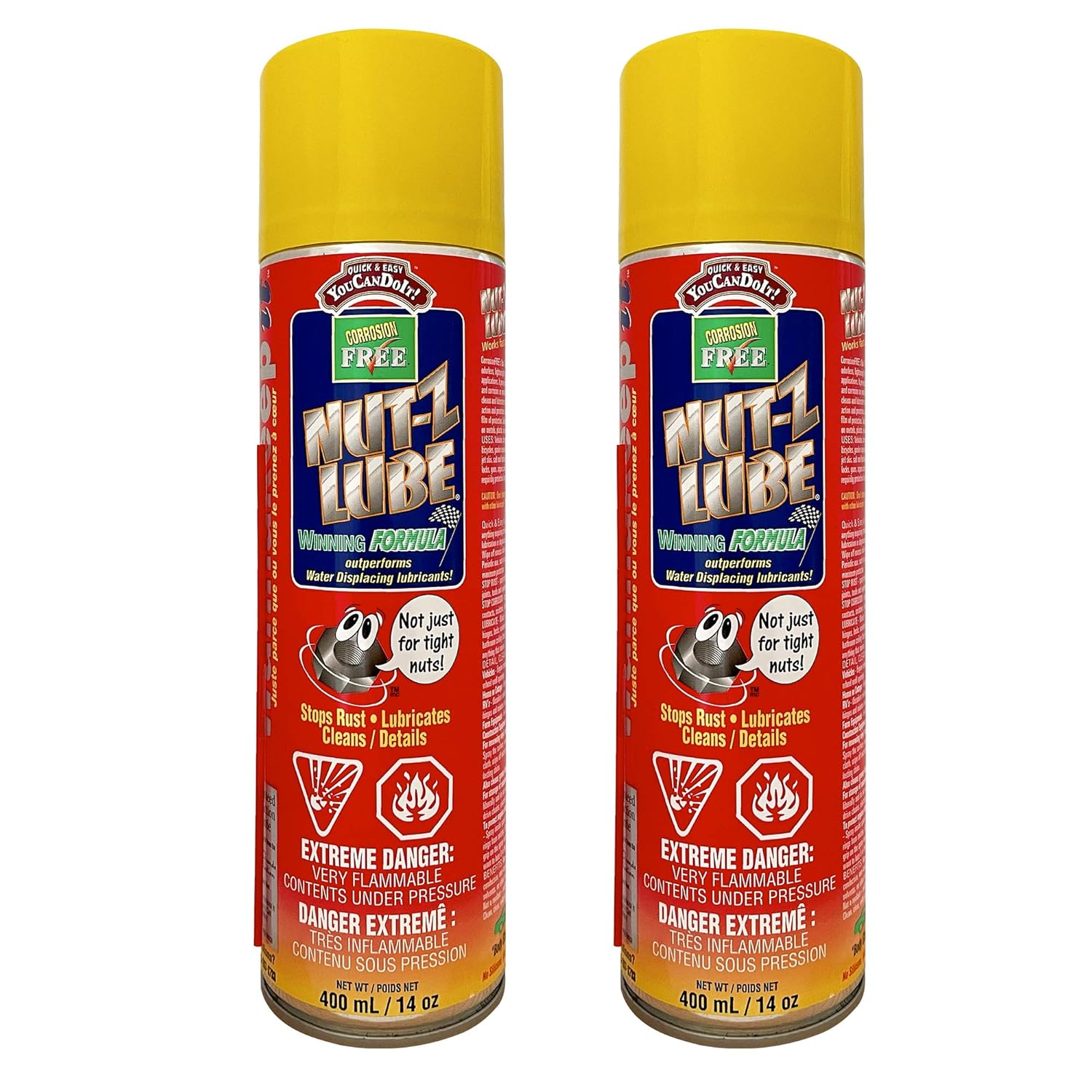 Corrosion Free NutZ Lube aerosol 2 Pack, Thousands of uses