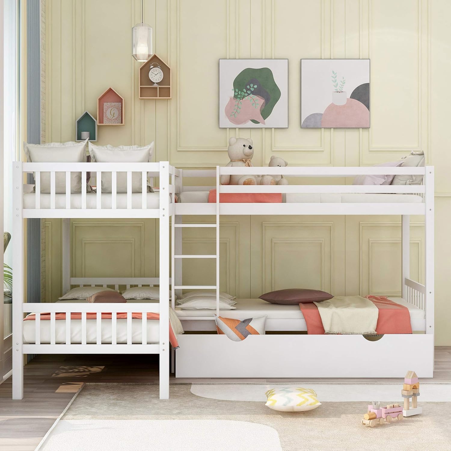 bunk bed with 3rd pull out bed