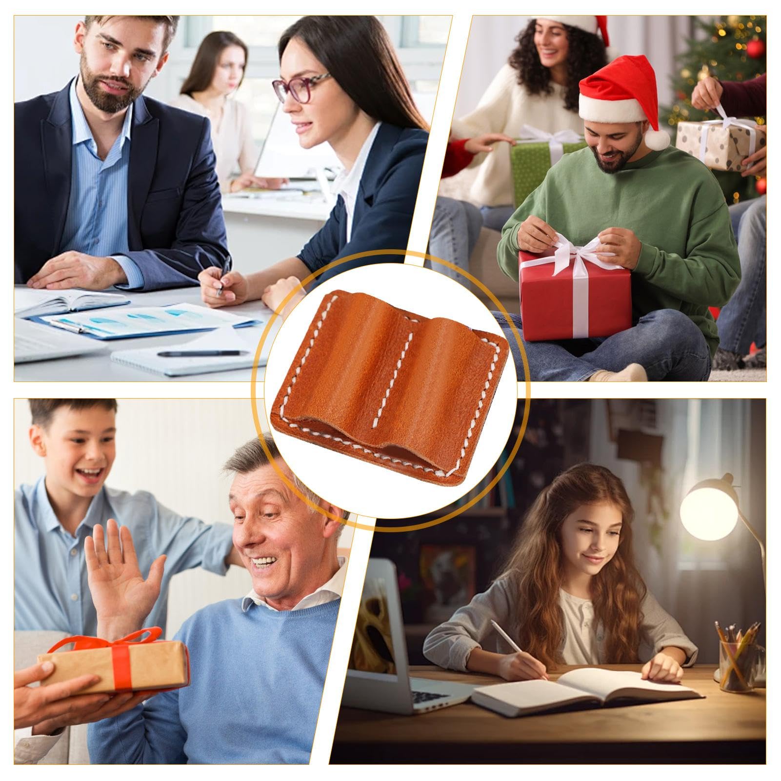 Portapenne In Pelle Per Notebook - Doppia Clip, Vintage In PU - Foto 6