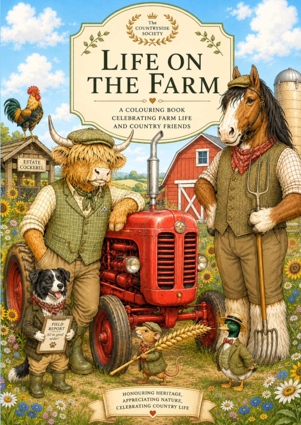 The Countryside Society Life on the Farm: Colouring Book