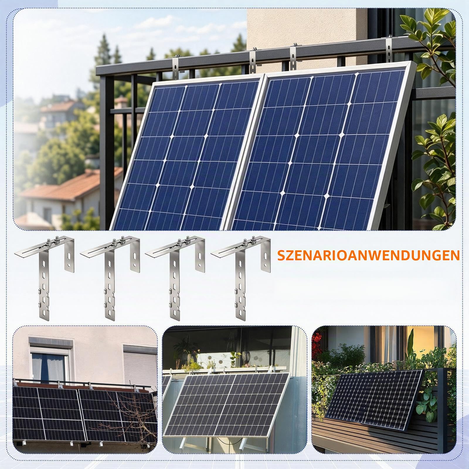 Balkonkraftwerk Halterung Balkon Solarpanel Halterung