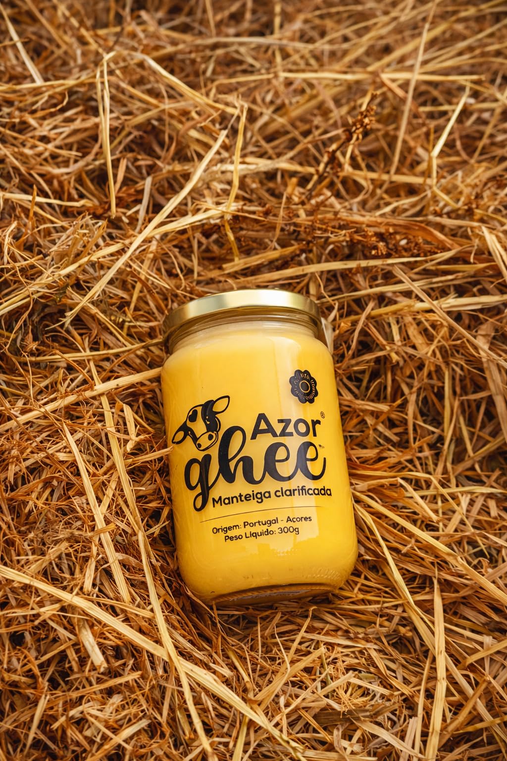 AzorGhee Ghee Premium Artesanal de las Azores 300 gr Mantequilla Clarificada 100% Natural Sin Lactosa Sin Caseína Sin Aditivos